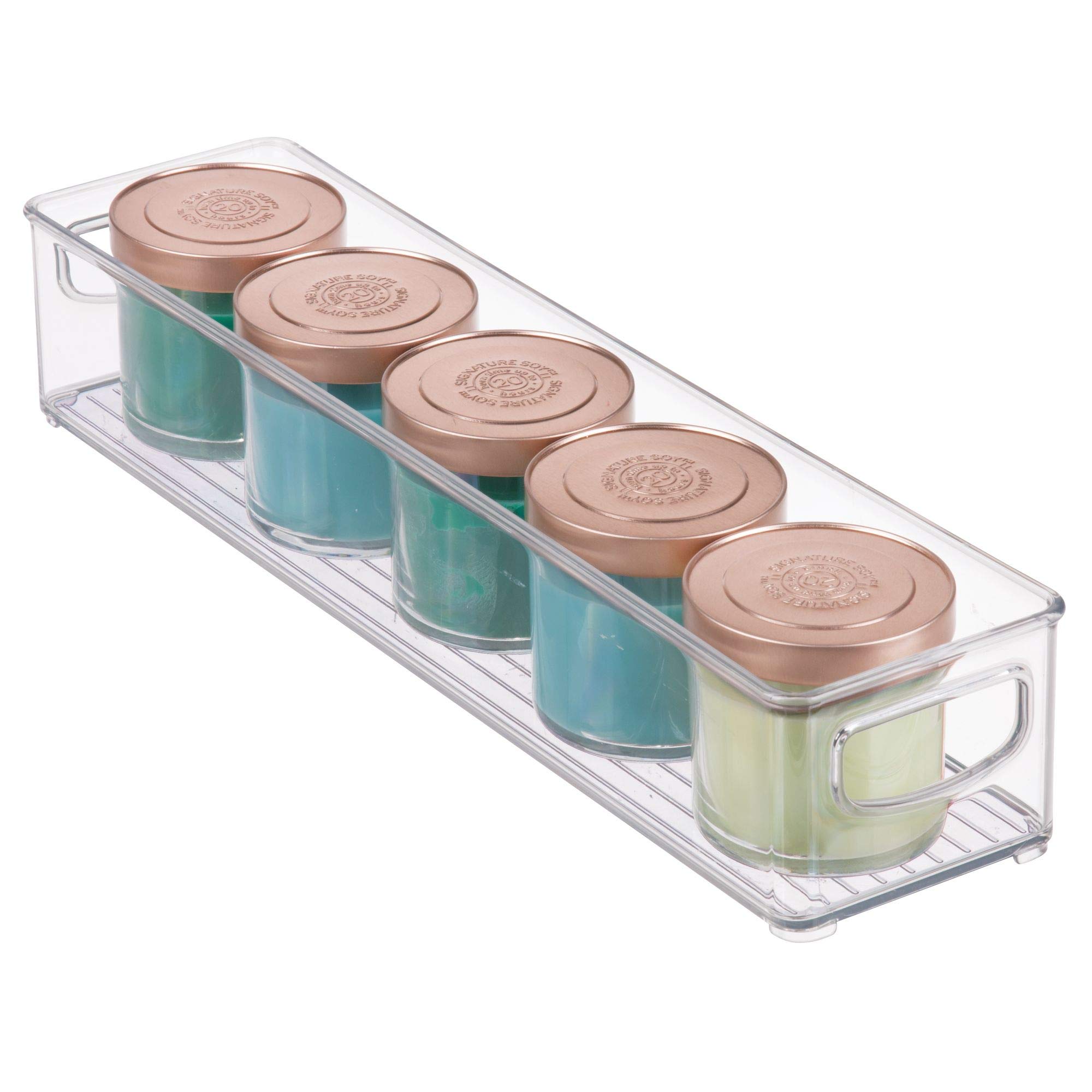 BPA-Free Plastic Pantry and Kitchen Storage Organizer Bin with Easy Grip Handles - 16