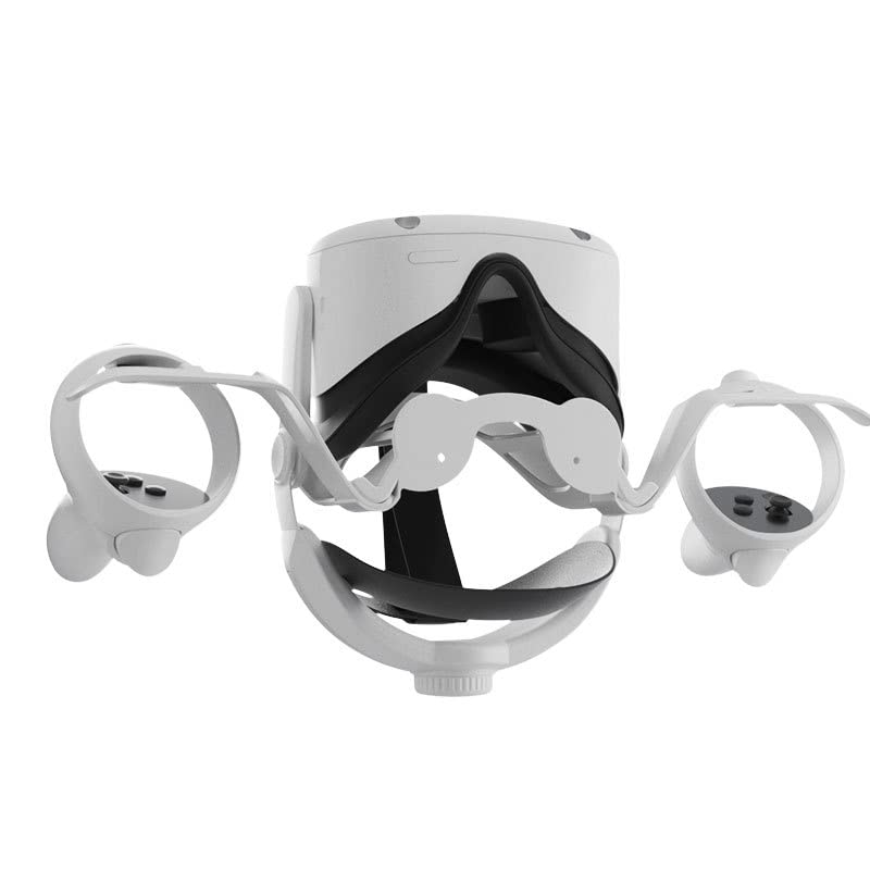 Wall Mount VR Headset Stand with Hook - Compatible with Oculus Quest 2, Pico 4, Pico 3, PS5 VR - Perfect for Gaming Room Organization & VR Accessories Storage