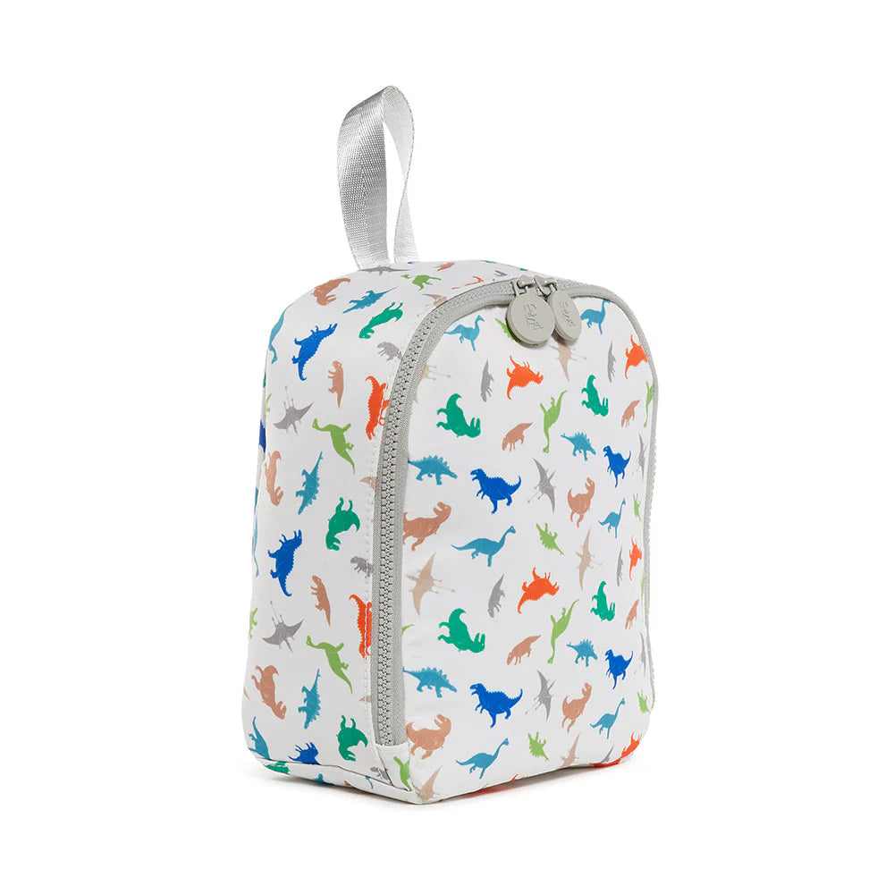 TRVL Design Insulated Lunch Bag with Dinosaur Print - Leakproof & Reusable Lunch Box for Kids, School, Work & Outdoor Activities