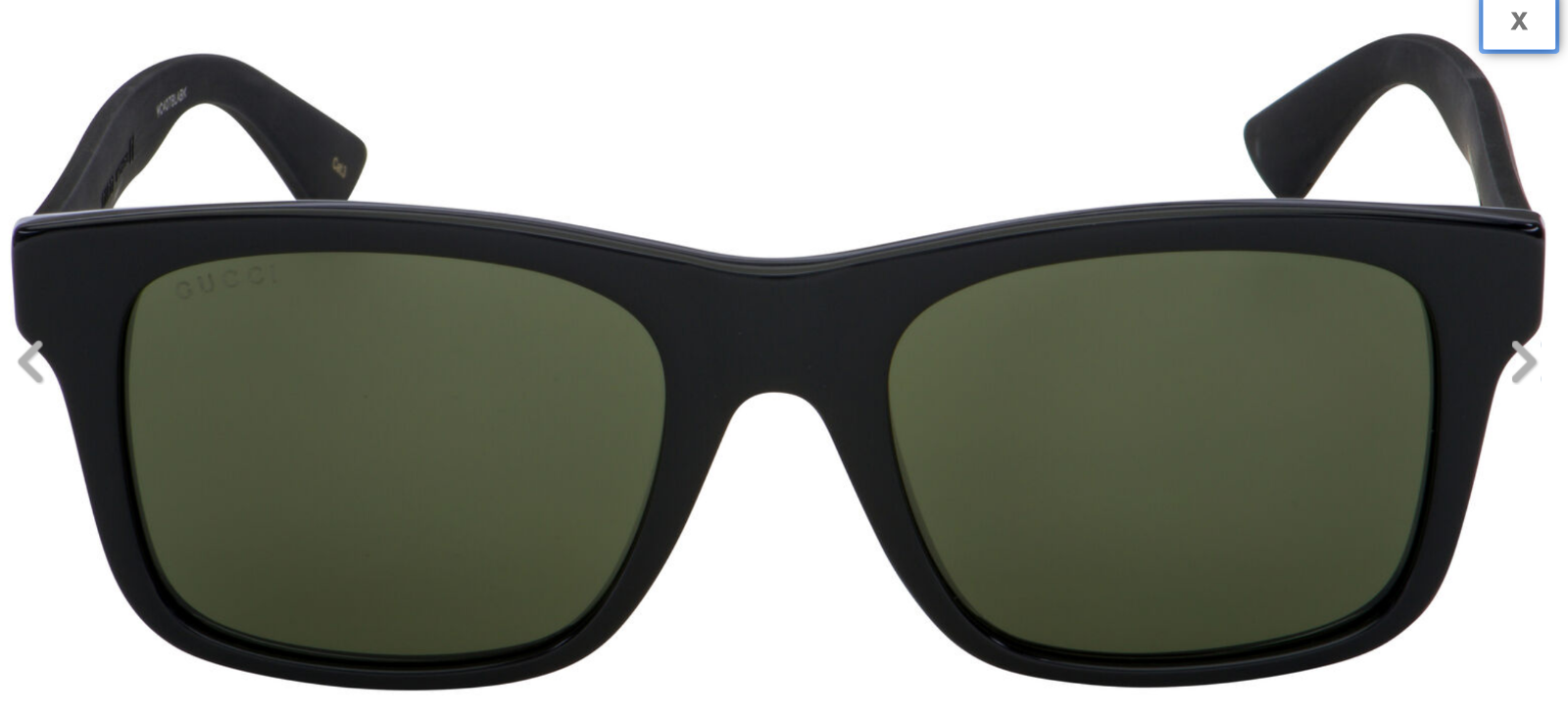 Gucci GG 0008 S 001 Black/Green Men's Rectangle Sunglasses | Luxury Designer Shades for Men | Perfect for Outdoor Activities, Beach & Driving