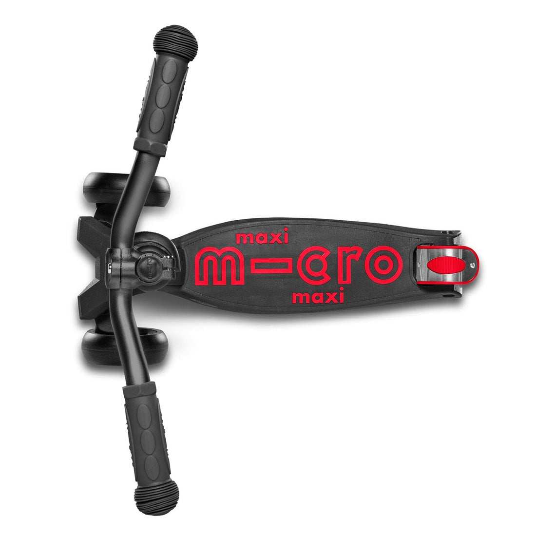 Micro Maxi Deluxe 3 Wheel PRO Scooter for Kids - Lightweight Aluminum Frame, Adjustable Handlebar, Smooth Ride - Black/Red Color - Perfect for Commuting, School, Park & Outdoor Fun