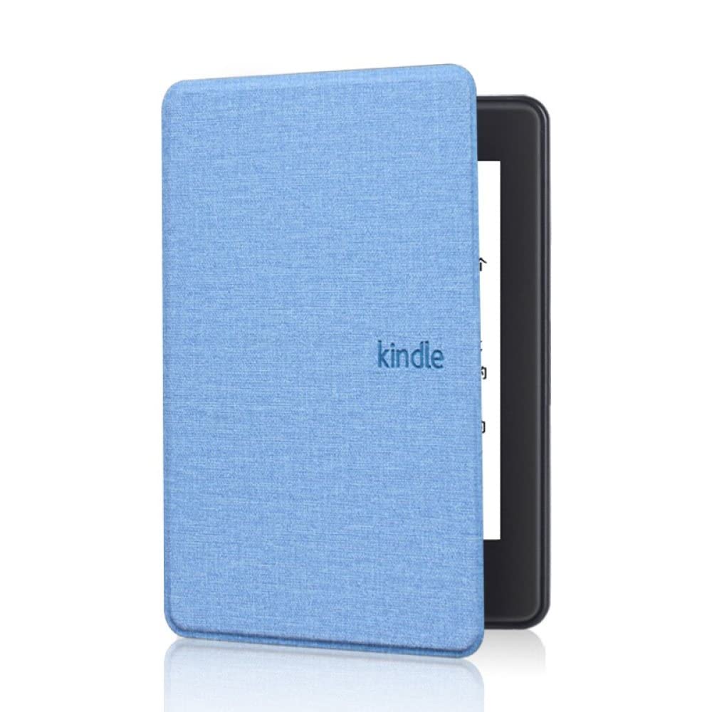 XYFCJK Premium Soft Fabric Protective Case for Kindle 10th Gen (2019) & Paperwhite 4 (10th Gen 2018) - Anti-Slip Shockproof Cover with Auto Sleep/Wake Function | E-Reader Accessory in Azure Blue | Perfect for Reading at Home, Travel & Daily Commute