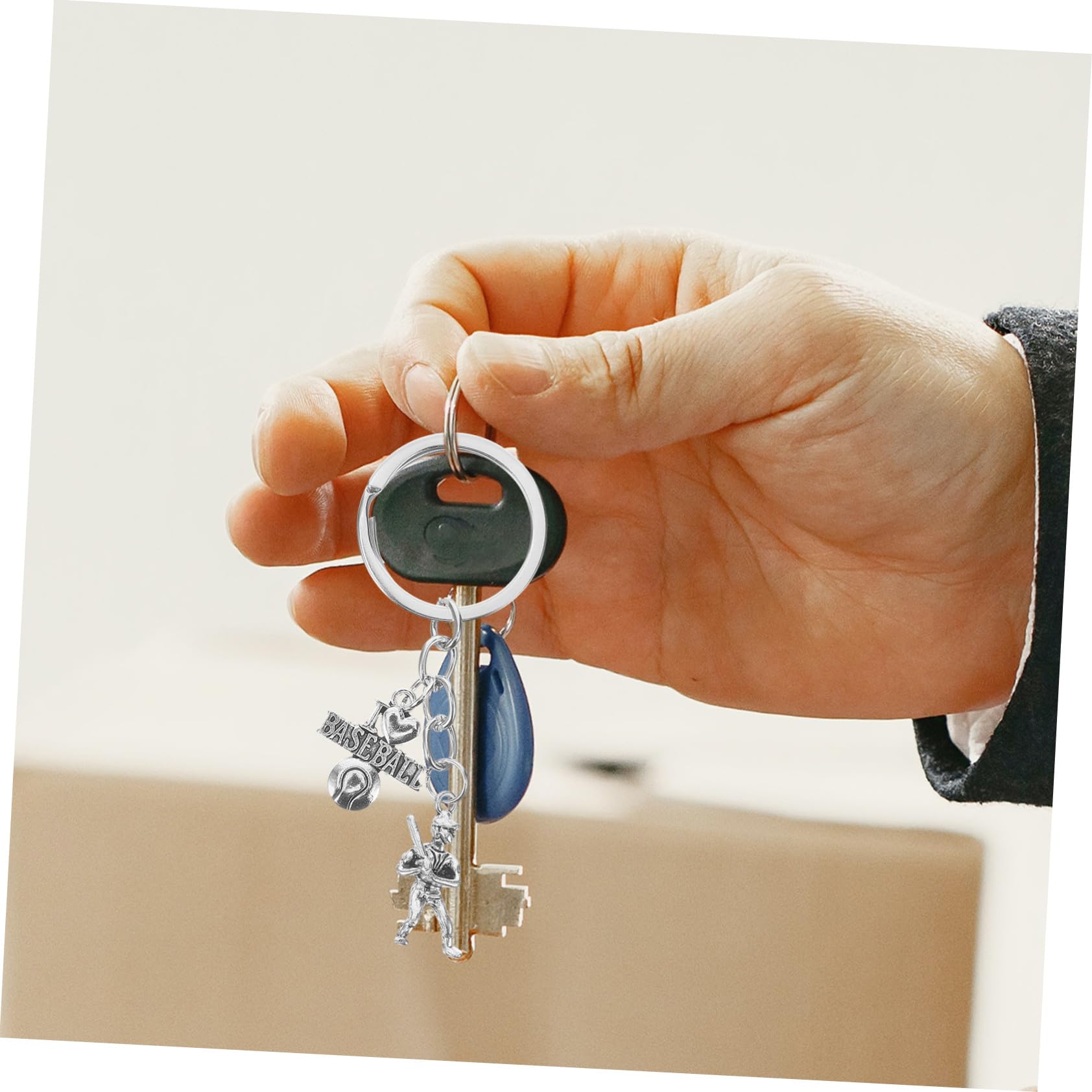 Baseball Keychain for Men & Women - Durable Key Ring Keychain Accessories for Baseball & Softball Fans - Perfect for Keys, Bags & Backpacks