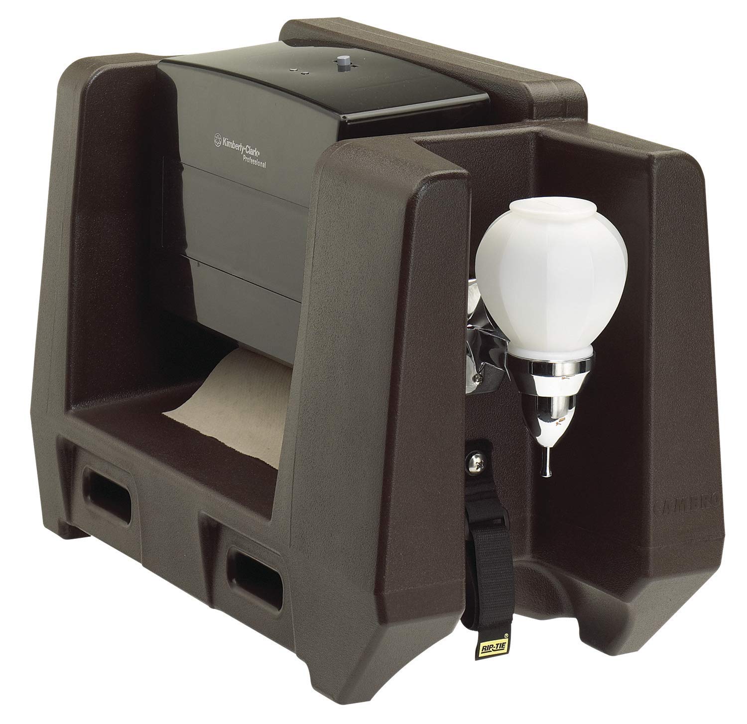 Cambro HWATD131 Handwash Accessory with Multi-Fold Towel Dispenser - Dark Brown Commercial Hand Washing Station for Restaurants, Hospitals & Food Service Areas - Case of 1
