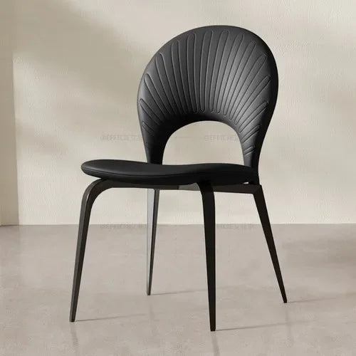 Premium Leather & Wood Dining Chair - Modern Comfort for Home, Restaurant & Office Use