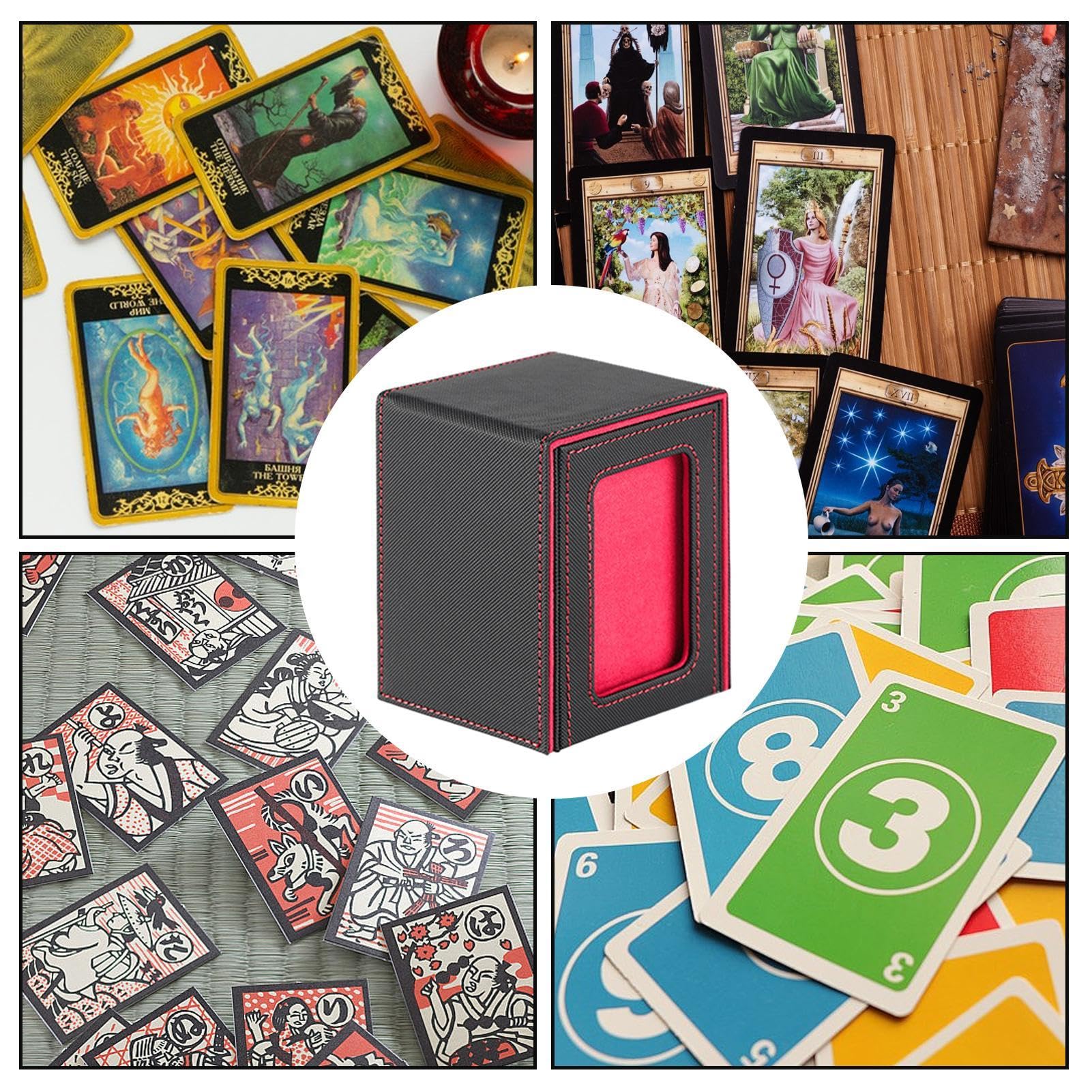 Premium Magnetic Closure Card Deck Display Box - Commander Box for MTG, Pokemon & Trading Cards | Durable Deck Organizer & Protector | Perfect for Game Nights, Collecting & Travel Storage
