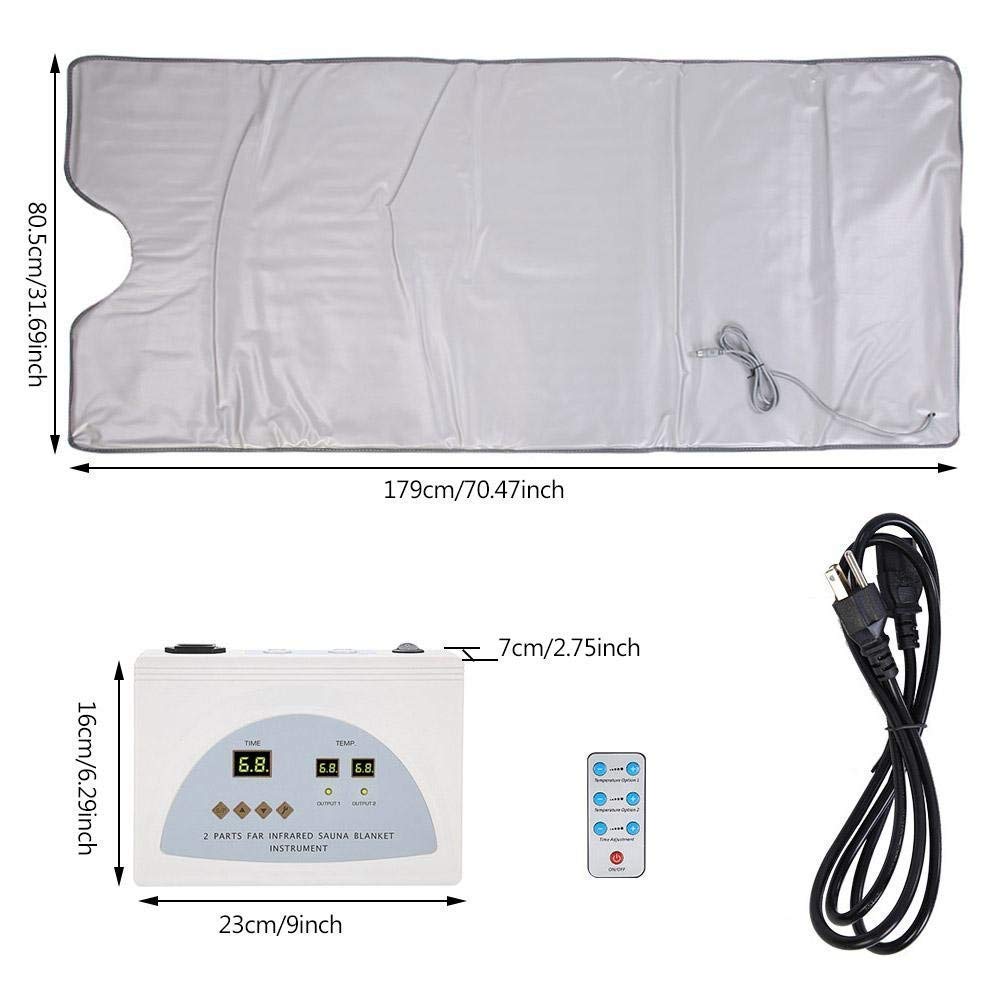 hzexun Oxford Far Infrared Sauna Blanket with Zip - Portable Home Spa for Weight Loss, Relaxation & Detox - Perfect for Home Use, Yoga Studios & Wellness Retreats