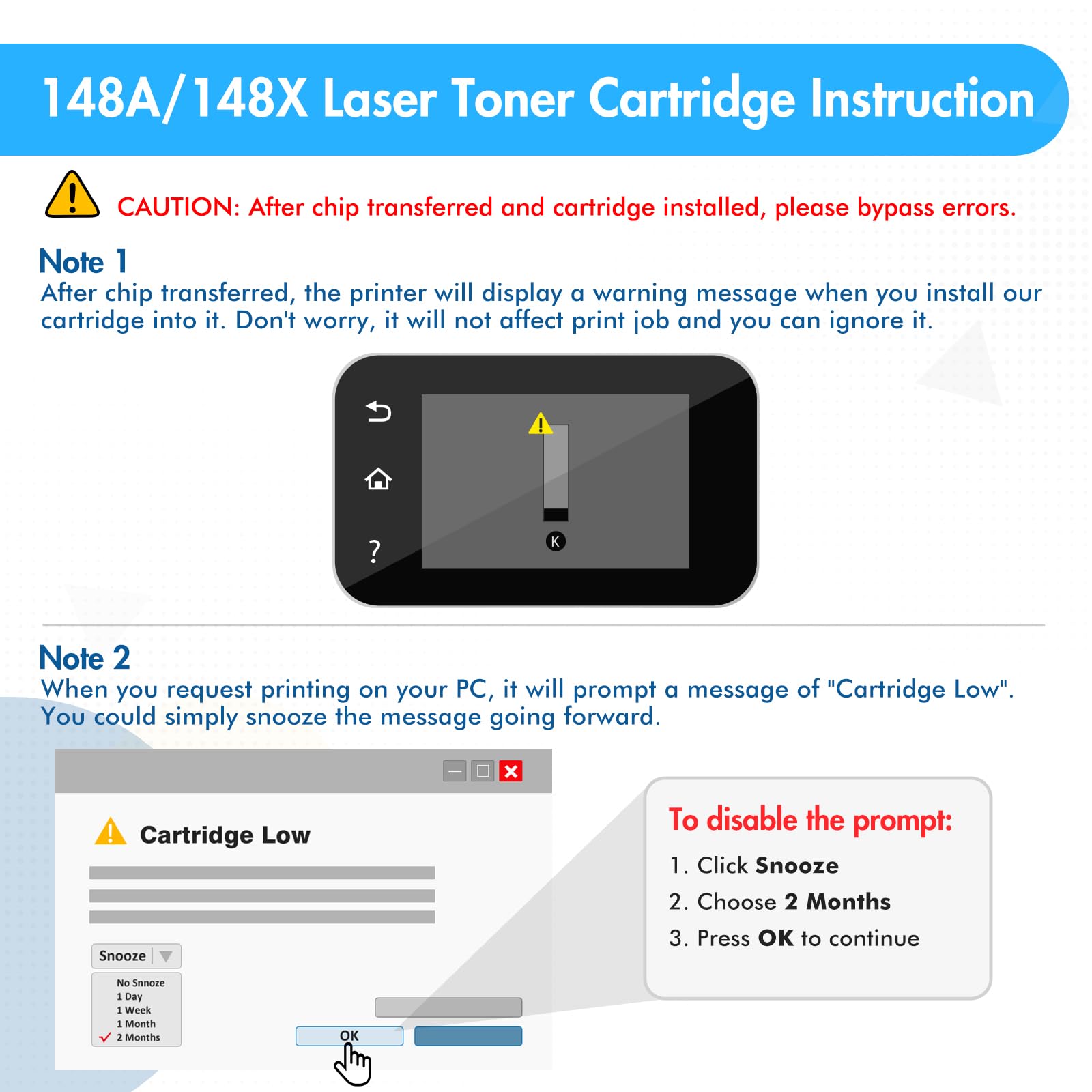 HP 148A 148X Black Toner Cartridge 2-Pack - Compatible Replacement for LaserJet Pro 4001dn/4001dw/4001n/MFP 4101fdw/4101fdn Printers - High-Yield Printing for Office & Home Use