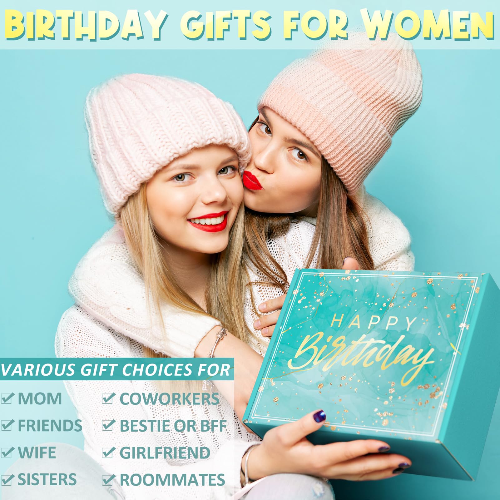 MAYICIVO 8PCS Ocean-Themed Spa Gift Set for Women - Relaxing Self Care Birthday Gifts for Mom, Wife, Sister, Best Friend, Girlfriend, Teacher & Coworker | Perfect for Home Spa Days, Stress Relief & Pampering Gifts