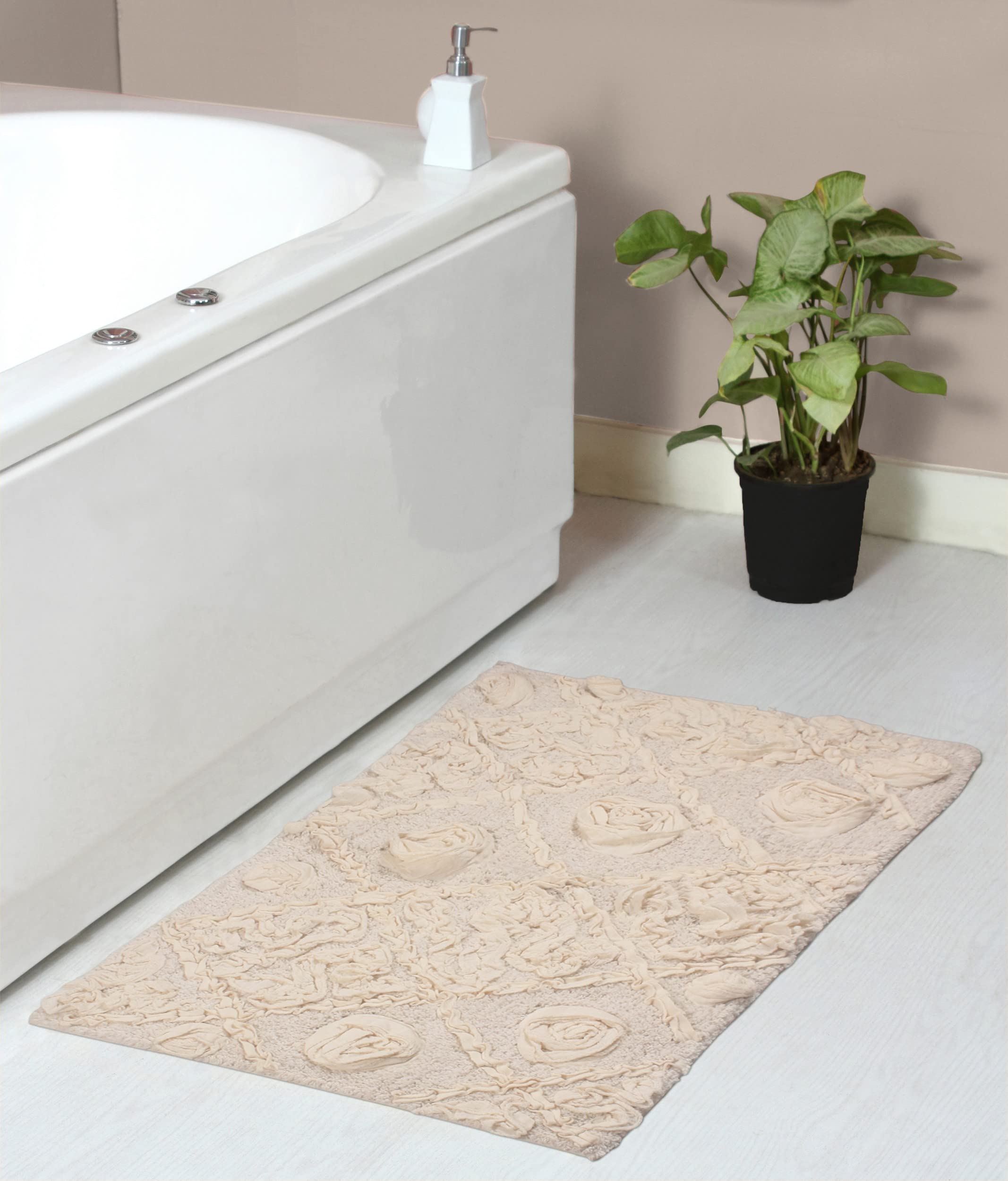 Home Weavers Modesto 100% Cotton Bath Rug Set - Ultra Soft & Absorbent, Washable Non-Slip Bathroom Mat, 21