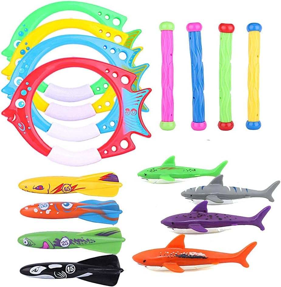ZHFUYS Transparent Shark Pool Torpedo Toy - Fun Swimming & Diving Game for Kids & Adults - Perfect for Backyard Pools, Beach Parties & Summer Water Play