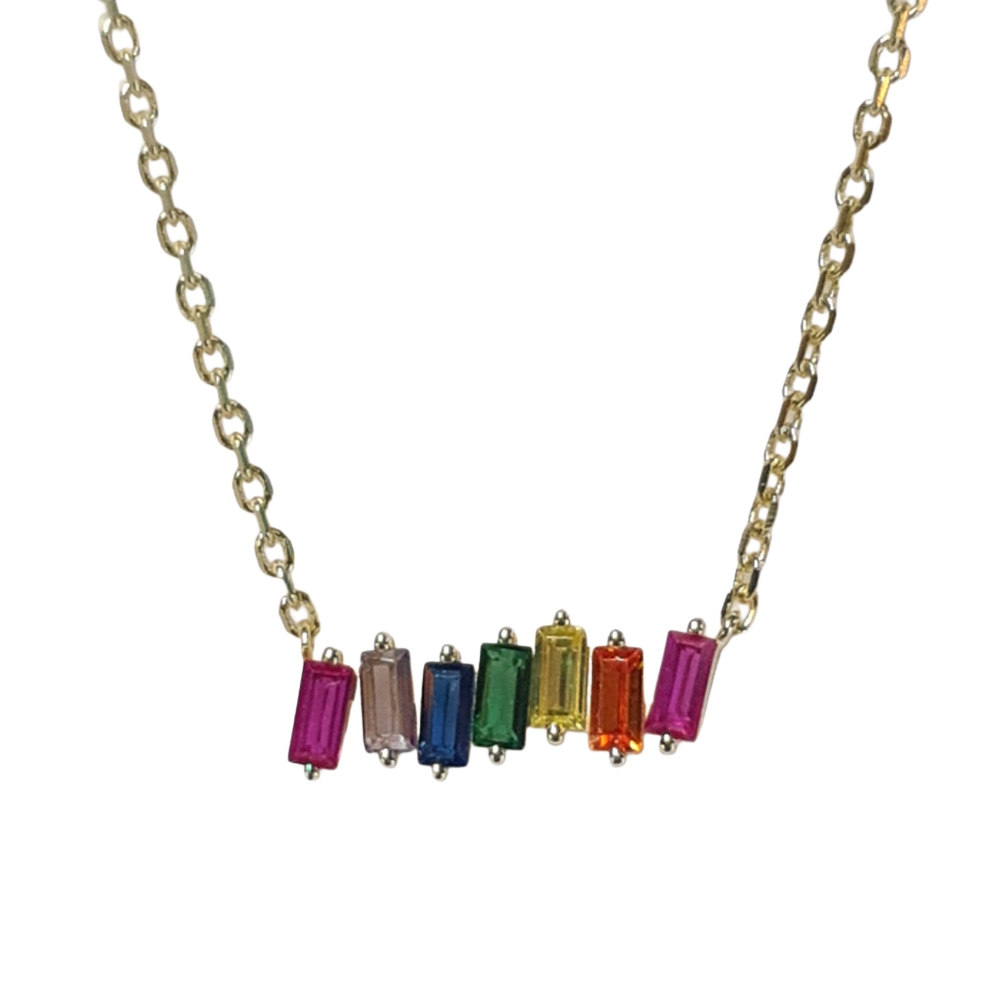 Rainbow Spirit Necklace Gold - Elegant Boho Jewelry for Women, Spiritual Healing Crystal Pendant, Perfect for Yoga, Meditation & Everyday Wear