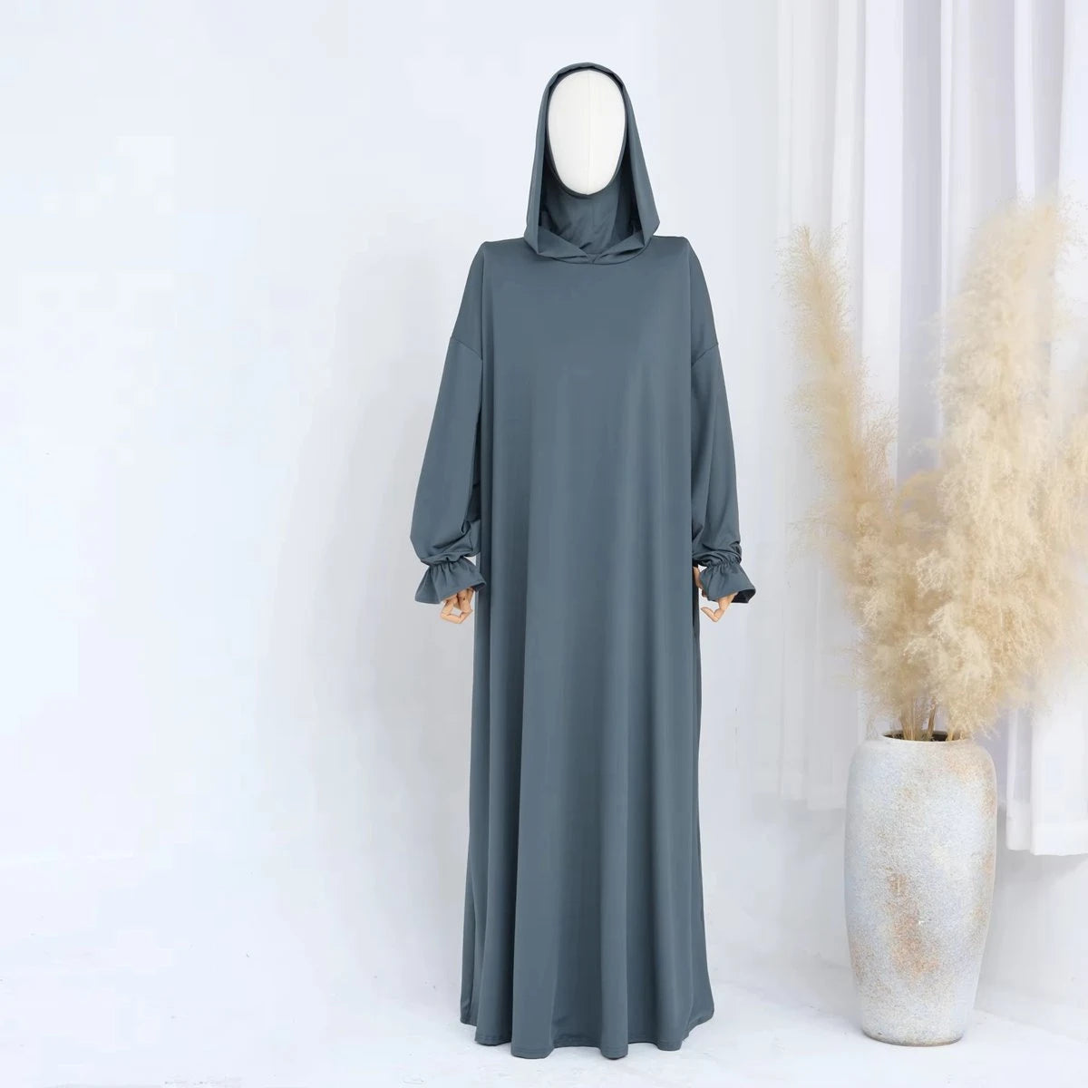 Halal Prayer Dress Hooded Jilbab Abaya for Women - Modest Islamic Clothing #25958 | Perfect for Prayer, Mosque & Everyday Wear