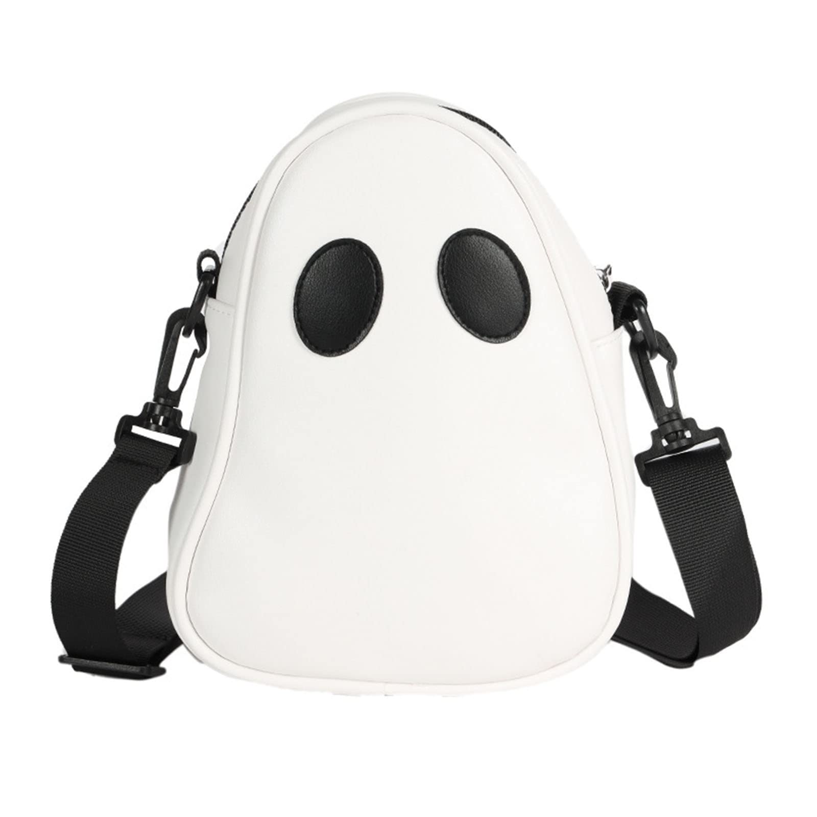LAUPVXA Halloween Ghost Purse for Women - Cute PU Leather Crossbody Bag with Zipper, Soft Shoulder Bag for Casual Outfits & Spooky Parties | Perfect for Trick-or-Treating, Costume Accessories & Halloween Events