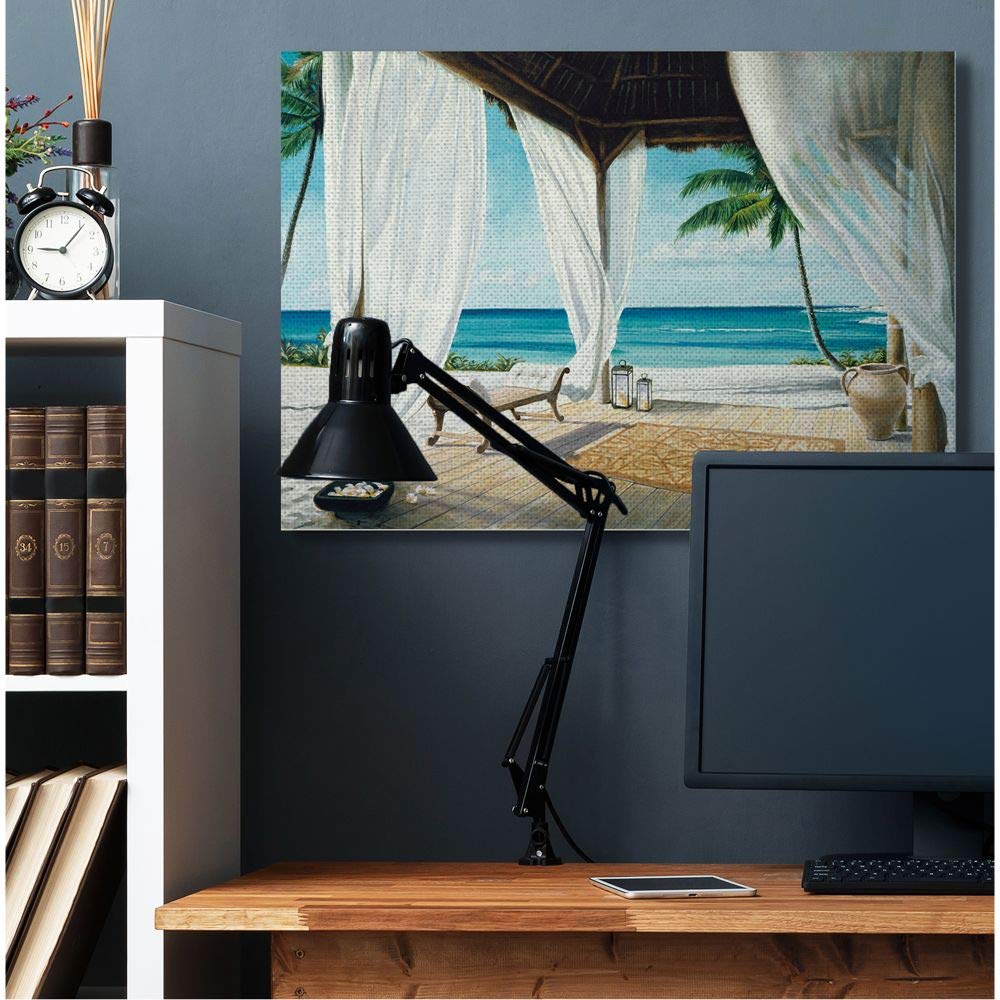 Stupell Industries Beach Resort Ocean Sea Landscape Canvas Wall Art Painting by Jacob Reed, 36x48 Inches - Perfect for Coastal Decor, Living Room, Bedroom & Beach House Interior Design