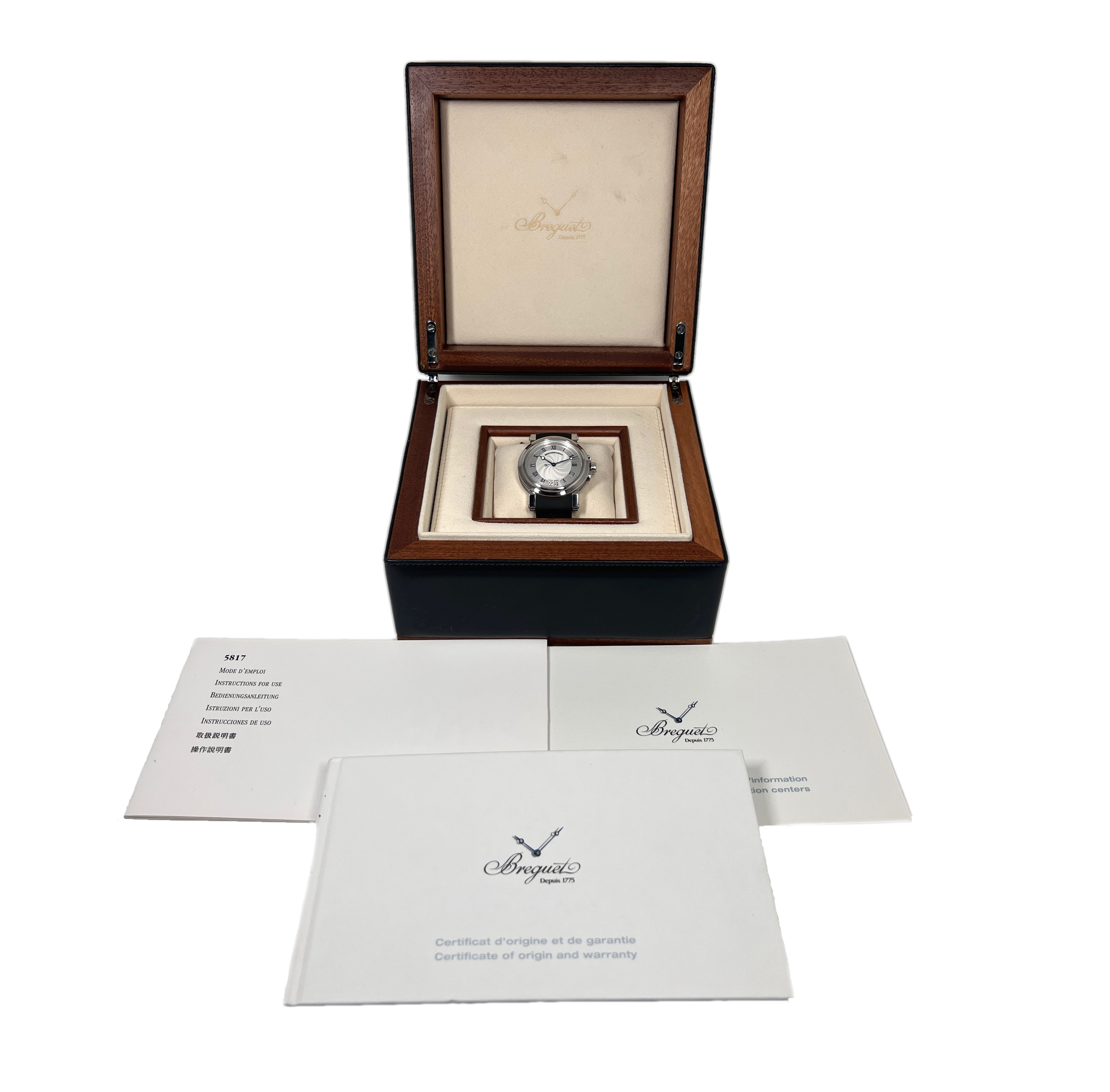 Breguet Marine Automatic Big Date Stainless Steel Men's Watch - Luxury Diver Watch for Business, Formal & Casual Wear - Waterproof & Scratch Resistant