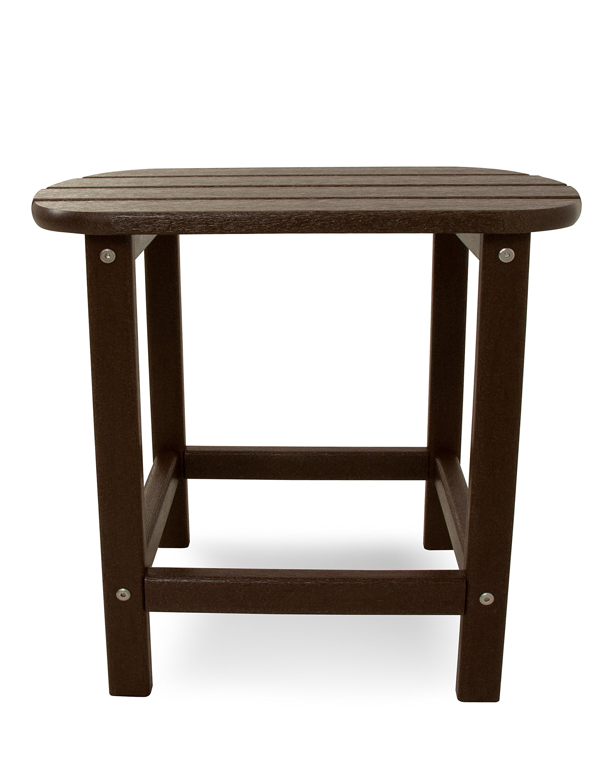 POLYWOOD SBT18MA South Beach 18-Inch Outdoor Side Table - Durable Mahogany Patio Furniture for Poolside, Deck, or Garden Use