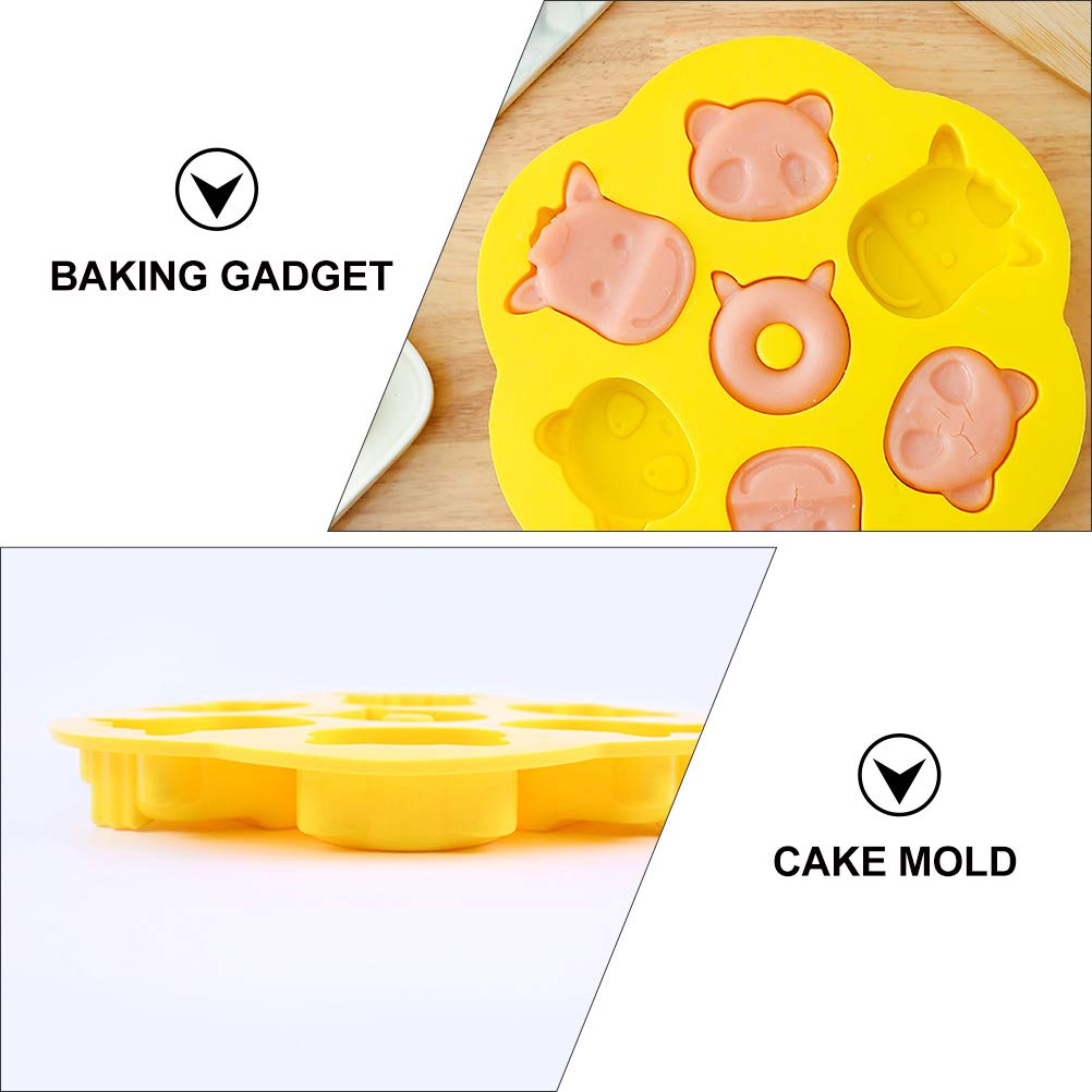 DOITOOL 1pc Cartoon Steamed Rice Cake Silicone Mold - Baking Tool for Cookies, Cakes & Desserts - Perfect for Birthday Parties, Kids Snacks & Asian Cuisine