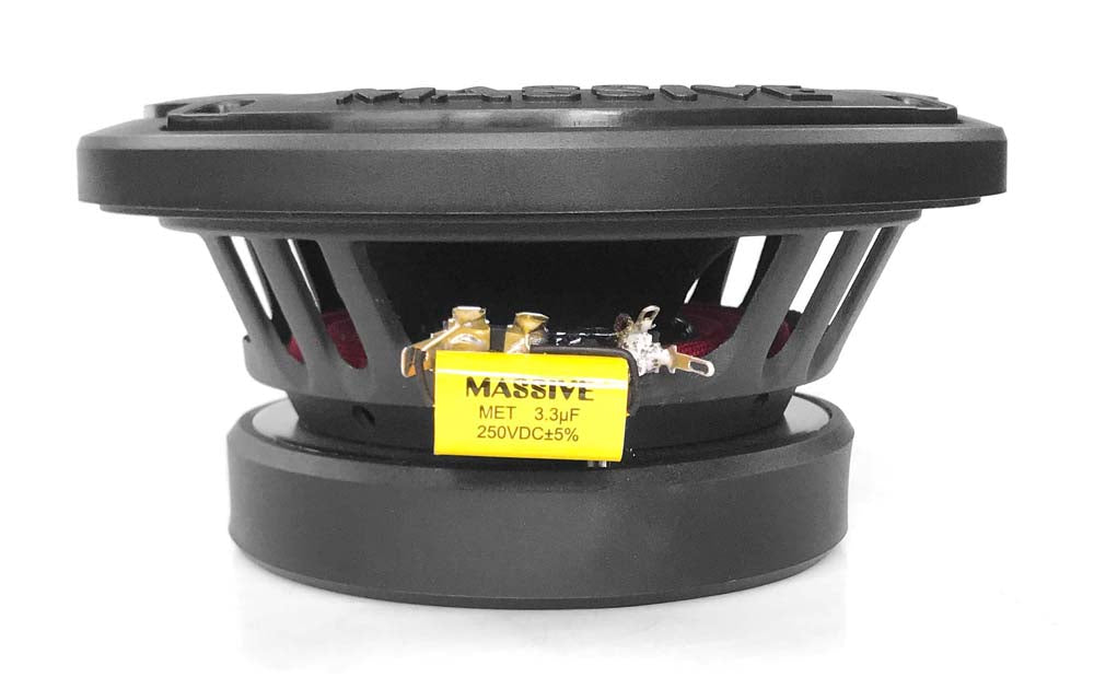 6.5 Inch 120 Watt Marine Coaxial Speakers (Pair) - Waterproof Boat Audio for Outdoor, RV & Marine Use