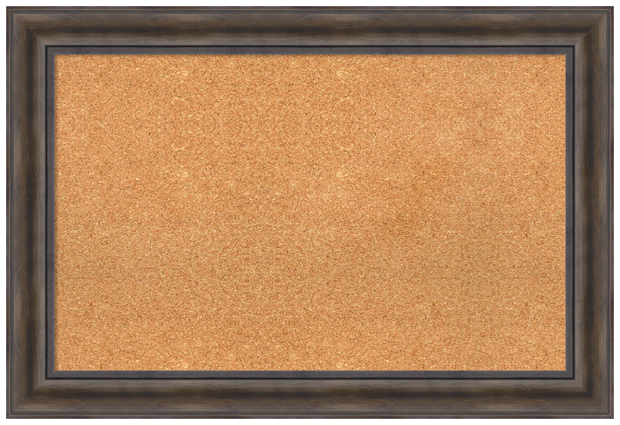 Custom Natural Cork Bulletin Board 37x25 Inches - Rustic Pine Wood Frame Pin Board for Office, Home & Classroom Organization - Large Size, Various Custom Options Available