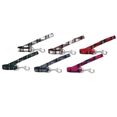 Checker Dog Lead - Black - Small Size | Durable Nylon Dog Leash for Small Dogs | Perfect for Walking, Training & Outdoor Adventures
