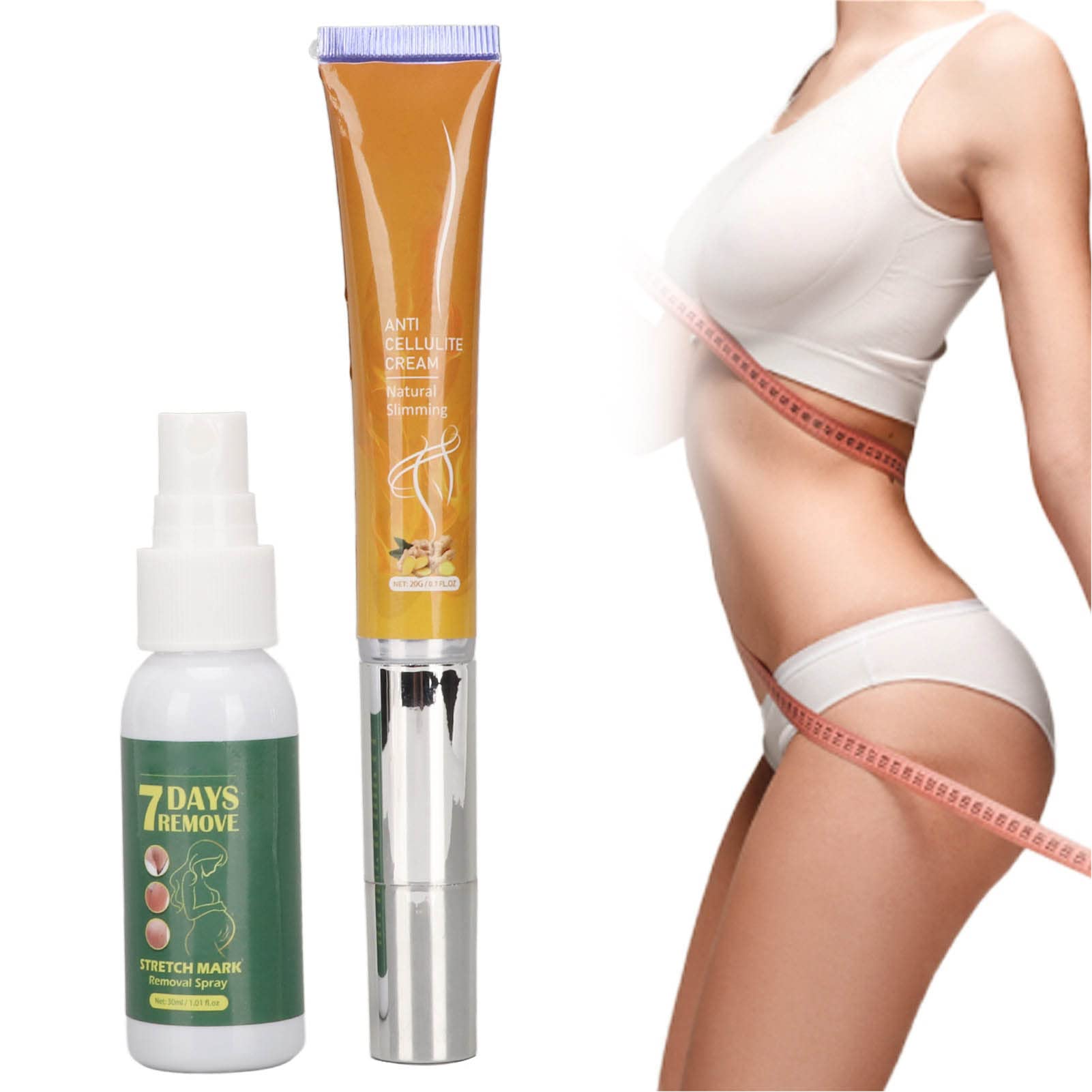 Electric Ginger Slimming Massage Cream - Body Shaping & Cellulite Removal Cream for Waist, Abdomen & Buttocks - Fat Burning & Firming Treatment for Home Spa & Post-Workout Recovery