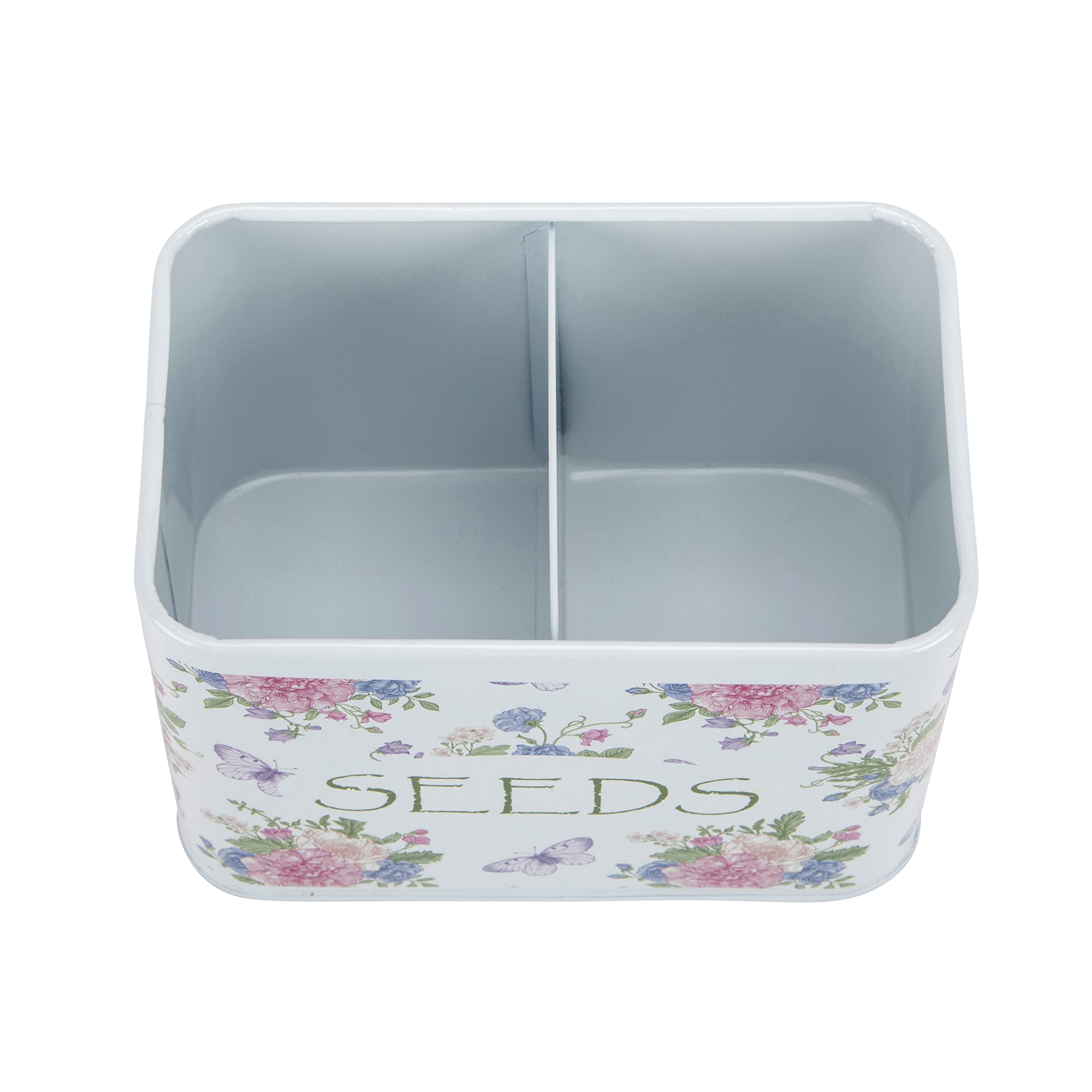 Katai Seed Storage Box – Durable Metal Seed Organizer for Gardeners | Complete Seed Packet Organizer with Lid, Monthly Dividers, 20 Envelopes & Pencil | Compact Seed Saver for Flower, Vegetable & Herb Seeds | Perfect for Home Gardening, Seed Swapping & Plant Preservation