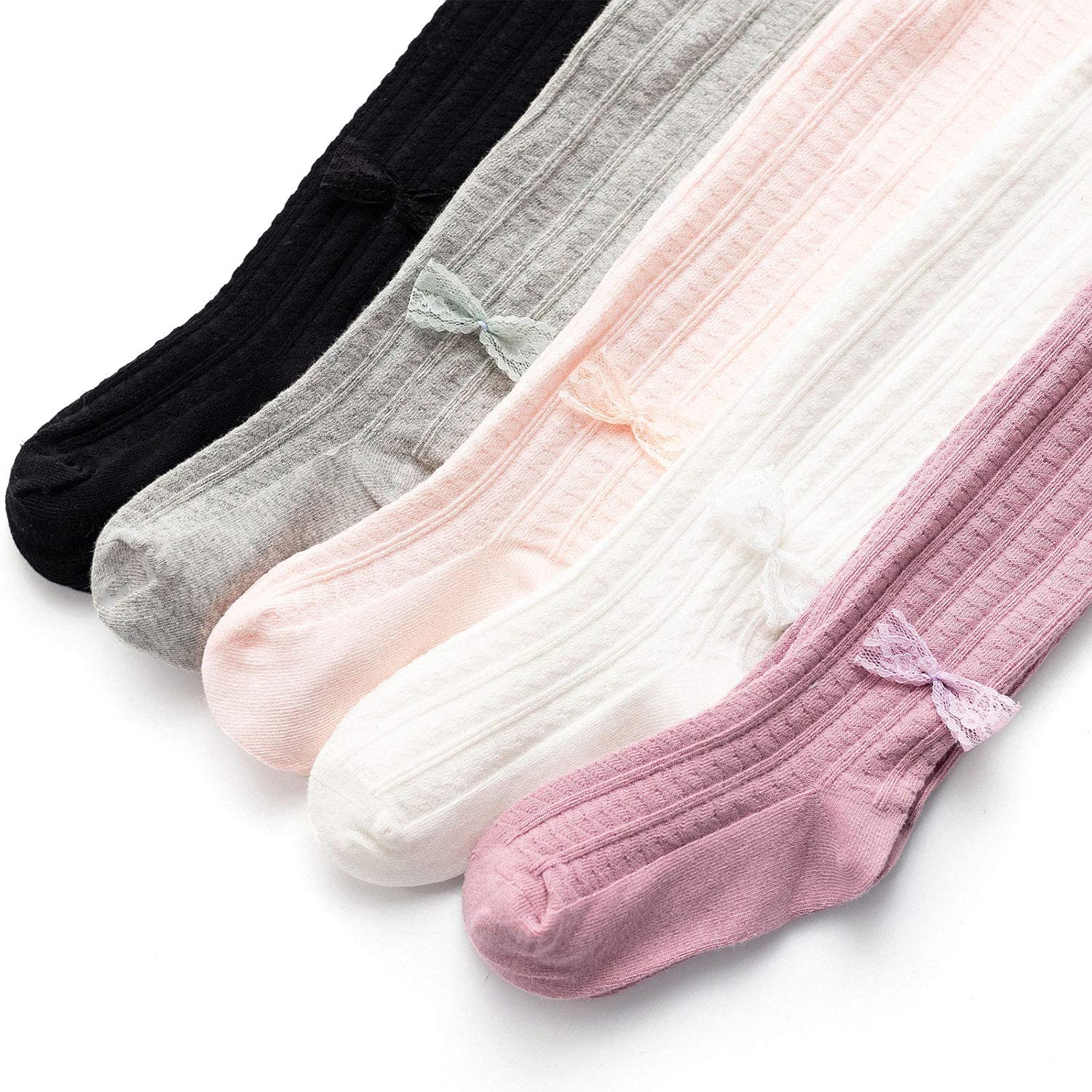 Zando Baby Tights for Girls - Soft Cotton Seamless Toddler Leggings, Cable Knit Pantyhose for Newborns & Infants | Perfect for Playtime, Daycare & Special Occasions