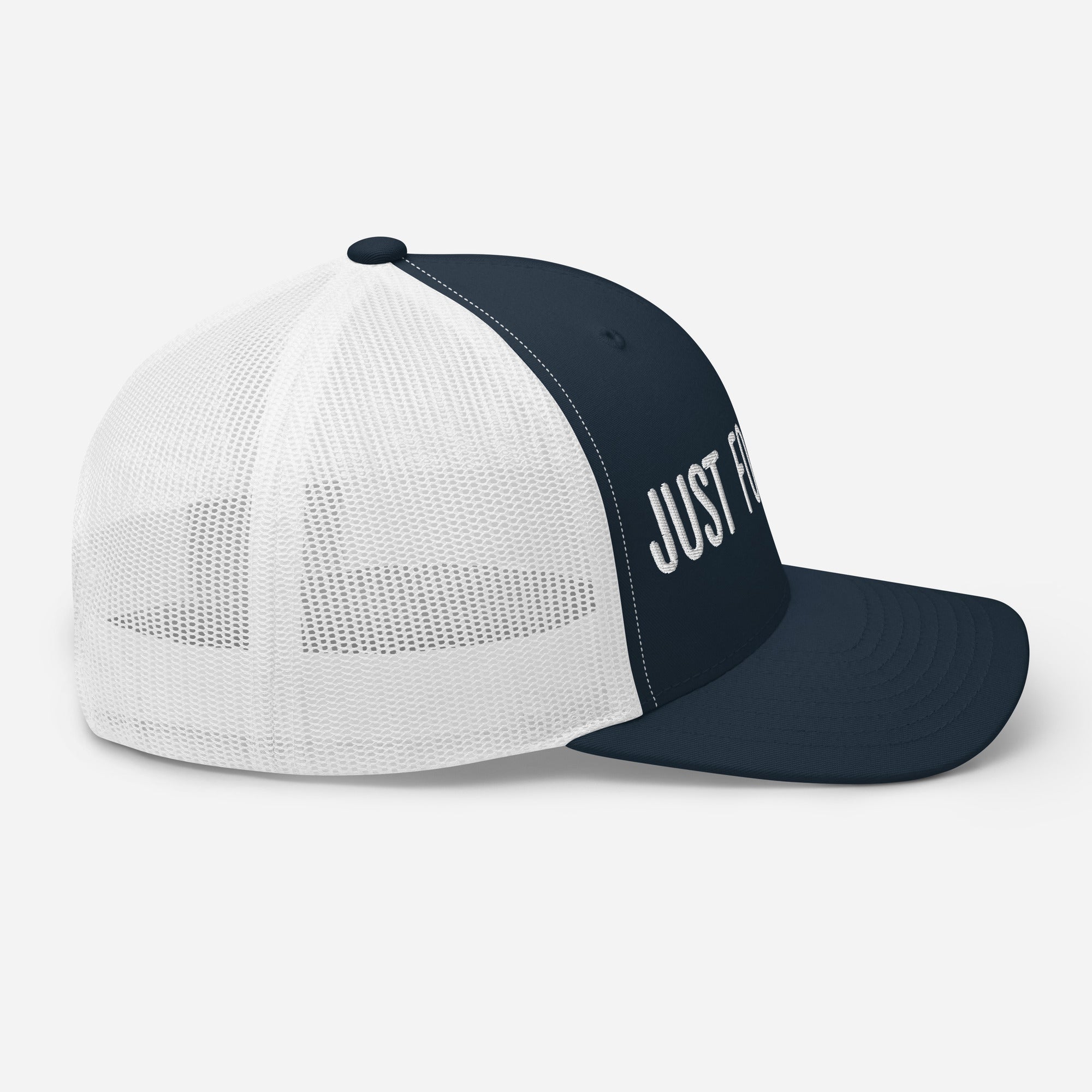JUST FOR TODAY Embroidered Trucker Hat - Stylish Adjustable Snapback Cap for Men & Women - Perfect for Outdoor Activities, Sports, and Casual Wear