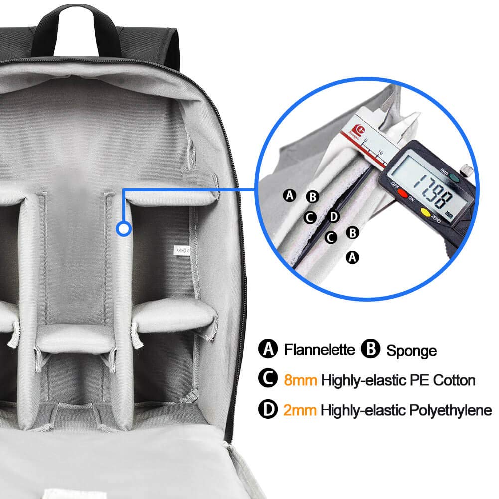 Professional Waterproof DSLR/SLR Mirrorless Camera Backpack - Compatible with Sony Canon Nikon - Perfect for Travel, Hiking & Photography Sessions