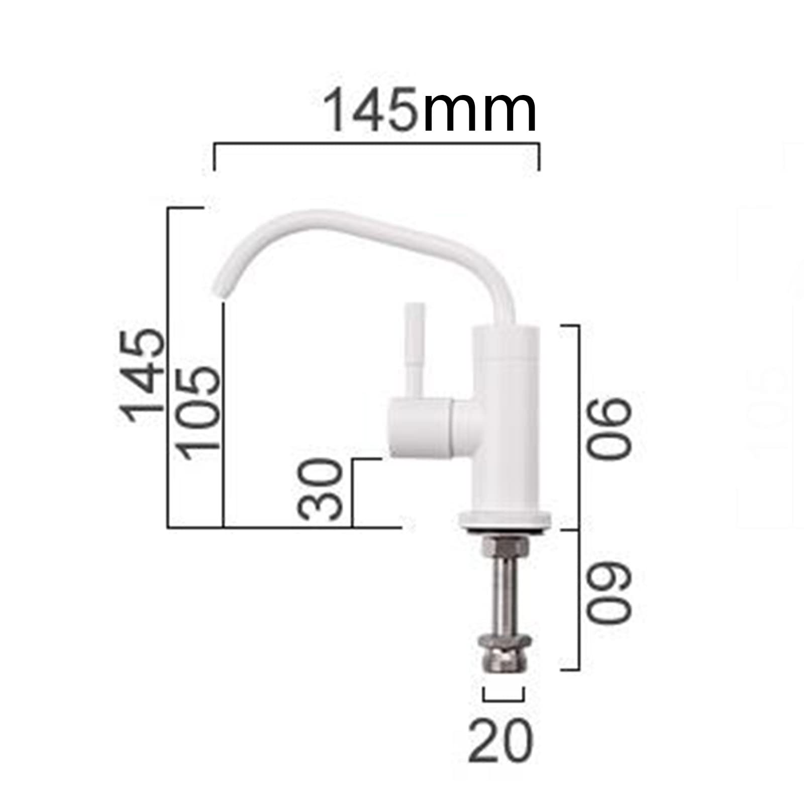 Stainless Steel Kitchen Faucet with Water Filter - Direct Drinking Water Tap in White | Perfect for Home, Office & RV Use