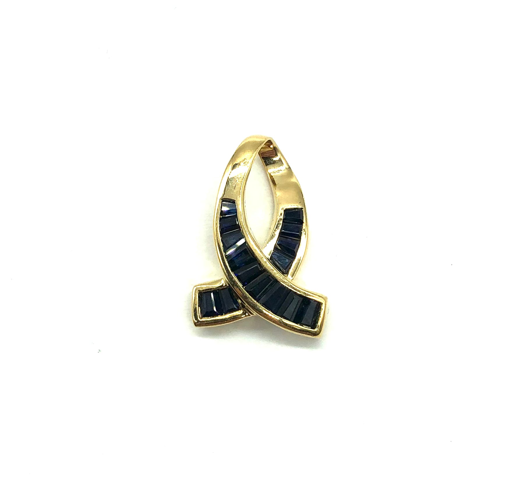 14K Gold & Sapphire Slide Pendant Necklace - Elegant Dainty Jewelry for Women - Perfect for Everyday Wear, Parties & Special Occasions