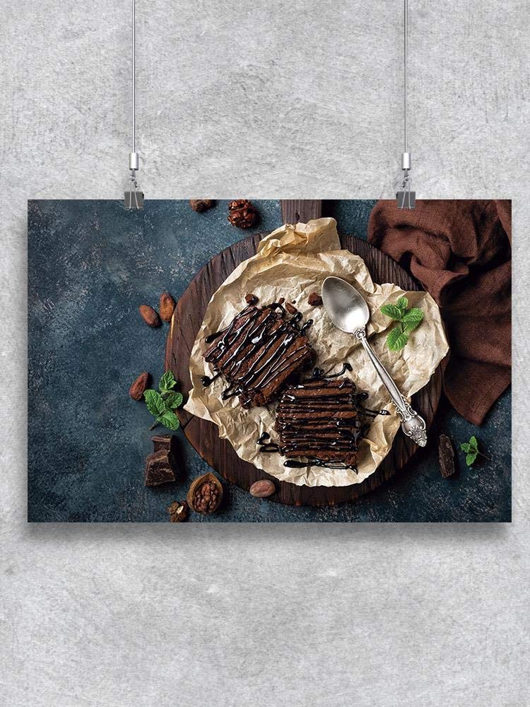 Delicious Chocolate Brownie Recipe Poster - Perfect for Kitchen Decor & Baking Enthusiasts | Home, Cafe, Bakery Wall Art
