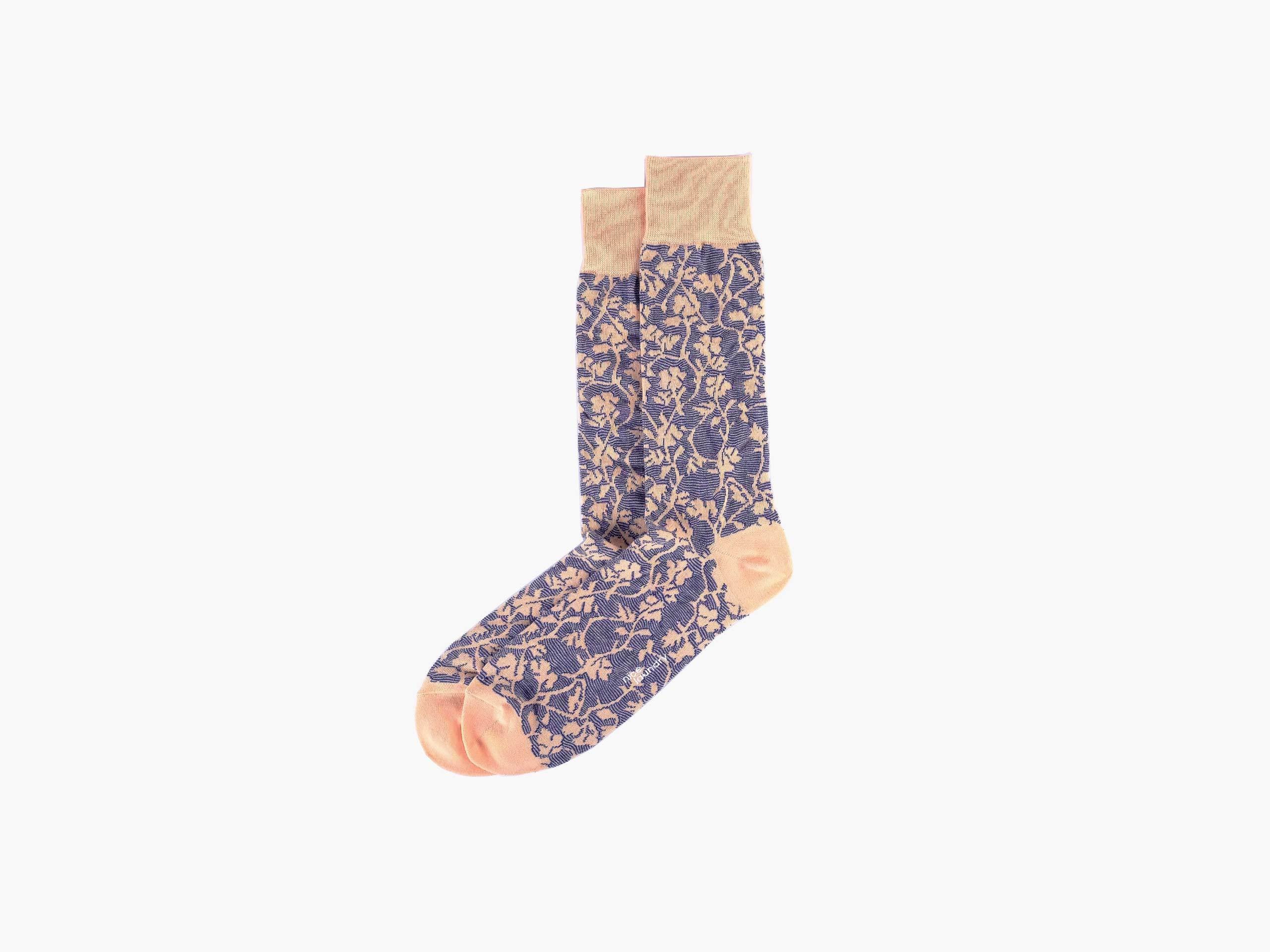 Premium Cotton Flower Special Edition - Blue & Peach Floral Print - Perfect for Home Decor, Wedding Bouquets & DIY Crafts