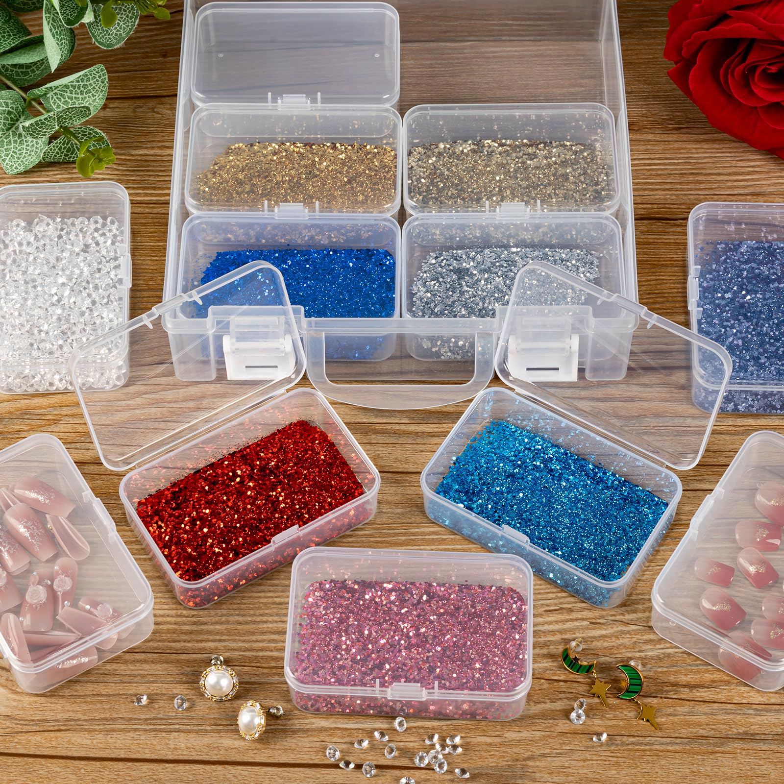 Diamond Painting Bead Organizer Box - 12 Grid Small Plastic Storage Container for Beads, Rhinestones & Embroidery Accessories | Perfect for DIY Crafts, Jewelry Making & Art Projects