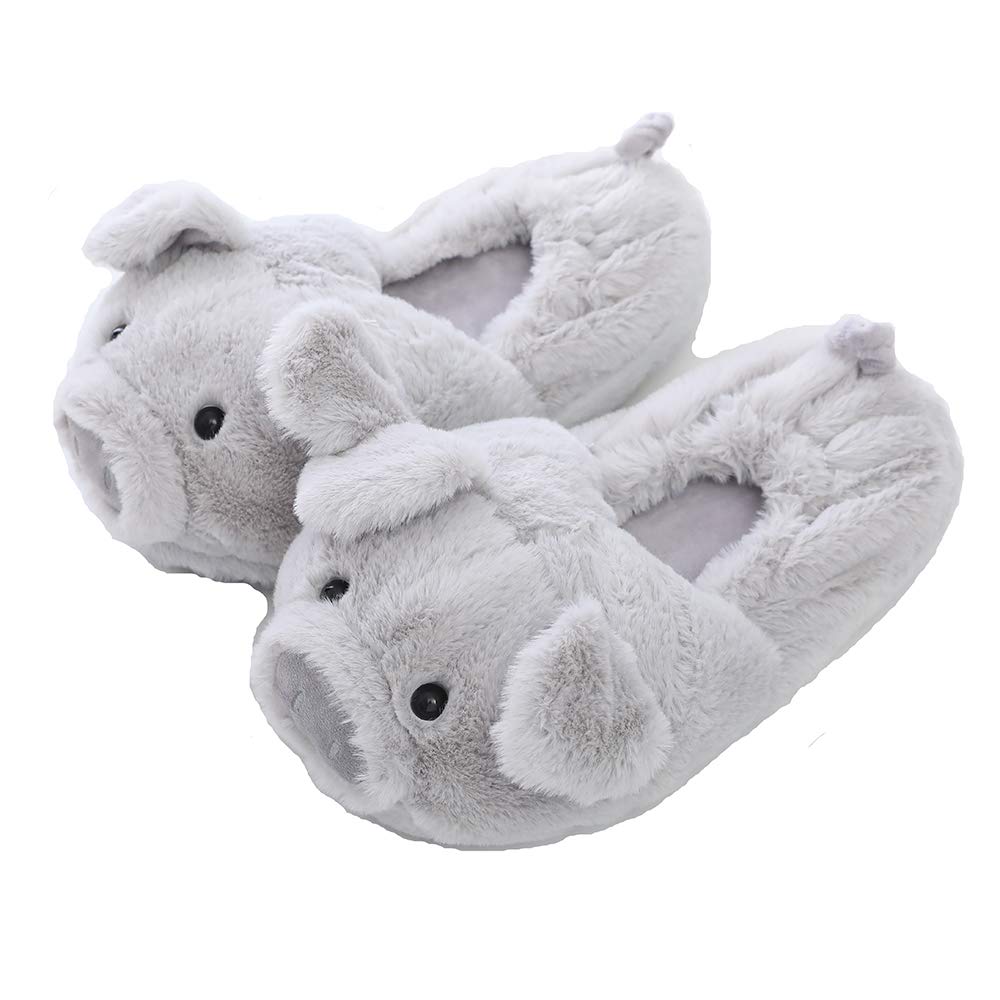 Millffy Women's Warm Animal Slippers - Fuzzy Pink Pig House Shoes for Women | Cozy Indoor/Outdoor Slippers for Winter, Lounge, Gifts & Home Comfort