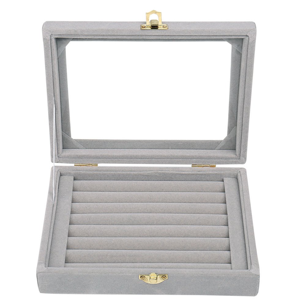 Velvet Jewelry Display Stand - Elegant Ring Holder Case for Earrings & Rings Storage | Perfect for Jewelry Shops, Boutiques & Home Organization