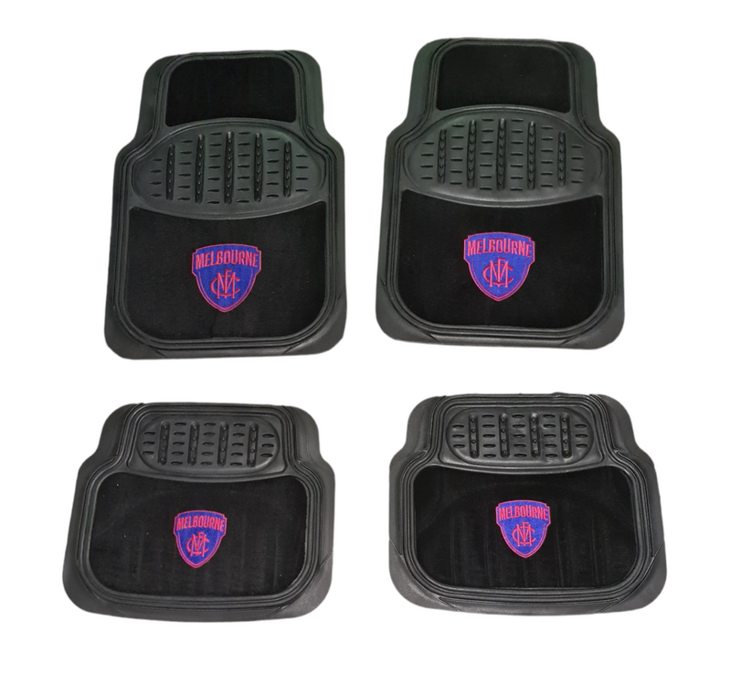 Premium AFL Floormats Melbourne Demons Set of 4 - Durable Car Mats for Home & Office - Perfect for Sports Fans & Team Spirit Decor