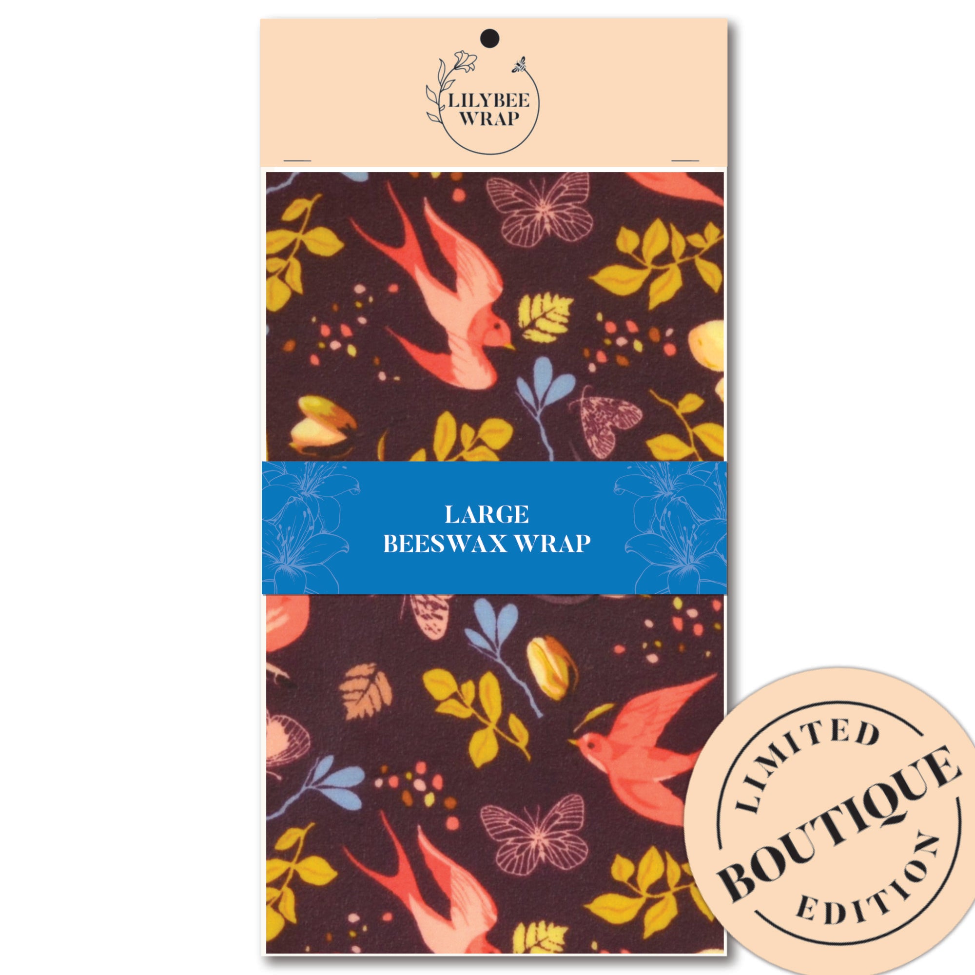 Eco-Friendly Swallows of Capistrano Large Beeswax Food Wrap - Reusable & Sustainable Alternative to Plastic for Fresh Food Storage, Sandwiches, and Leftovers