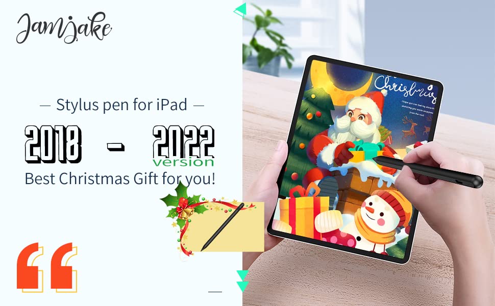 Fast Charging Stylus Pen for iPad 9th & 10th Generation - Compatible with Apple iPad Pro 11/12.9 Inch, iPad 6-10 Gen, iPad Mini 5-6, iPad Air 3-5 - Digital Pencil for Drawing, Note Taking & Professional Design - Black
