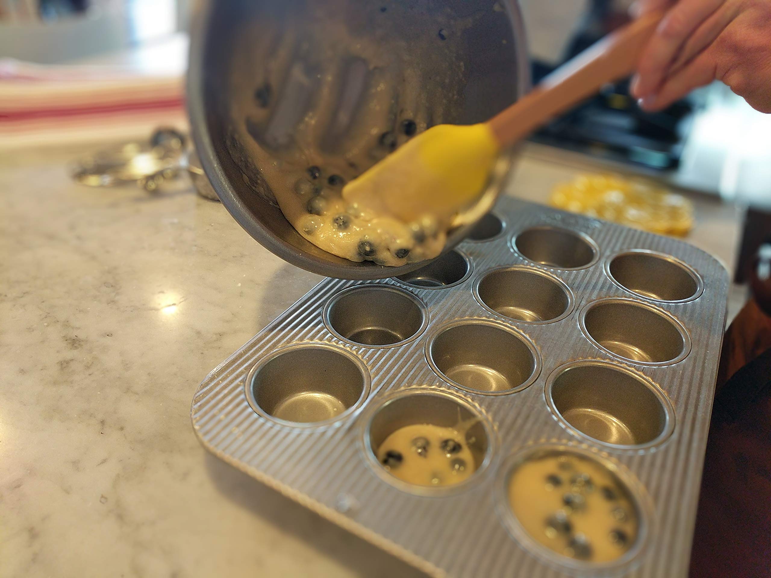 USA Pan Bakeware 12-Well Muffin Pan & 1-Pound Standard Bread Loaf Pan - Aluminized Steel with Nonstick Coating | Perfect for Baking Cupcakes, Muffins, and Homemade Bread