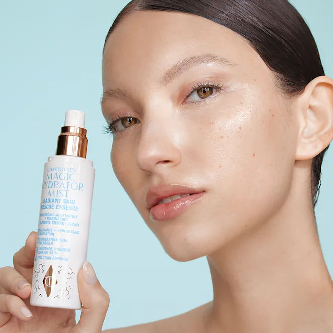 Charlotte's Magic Hydrator Mist - Rose Water Facial Spray for Glowing Skin | Hydrating & Refreshing Face Mist for Dry, Sensitive Skin | Perfect for Travel, Gym & Daily Skincare Routine