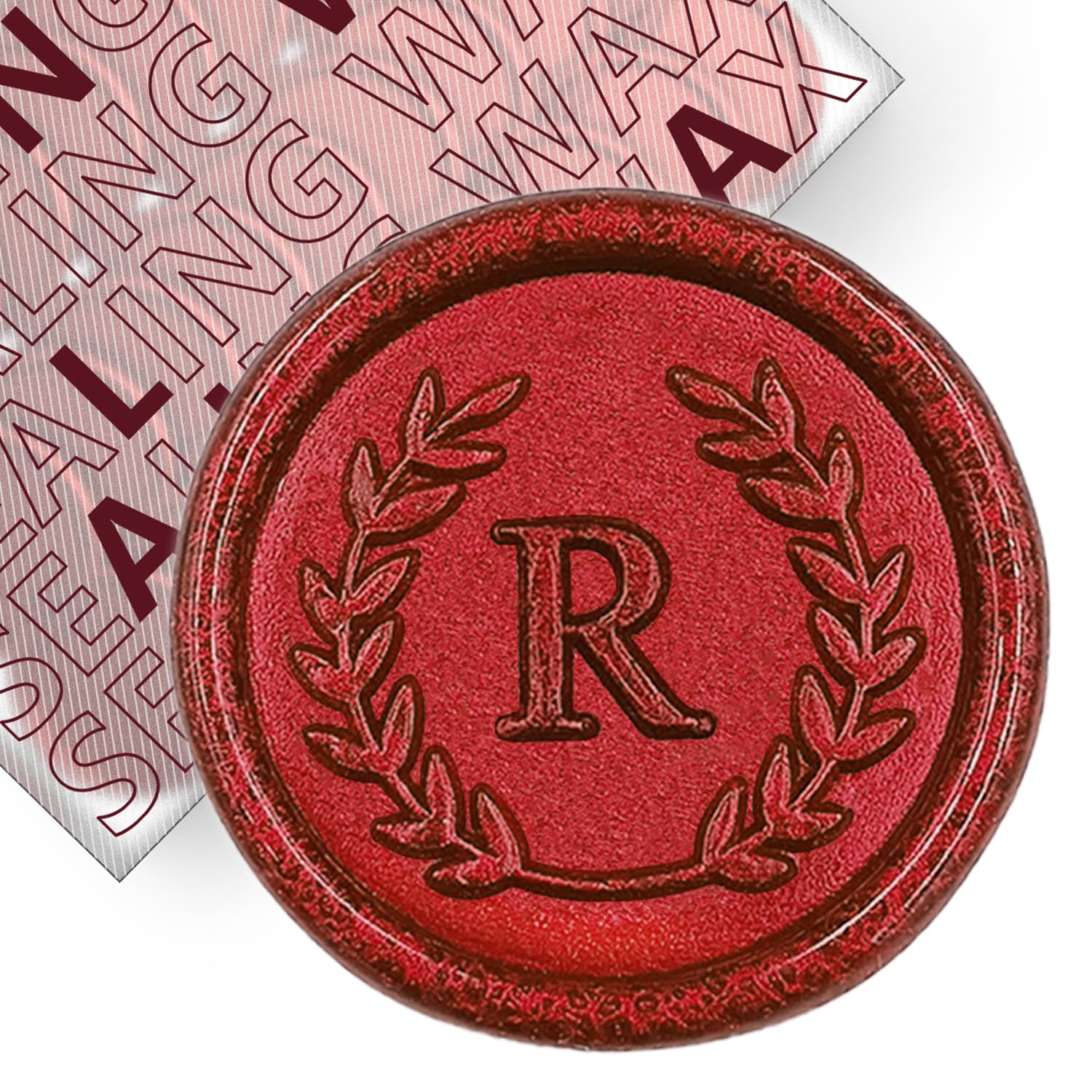 50Pcs Red Letter R Adhesive Wax Seal Stickers - Handmade Self-Adhesive Wax Seals for Wedding Invitations, Envelopes, Christmas Gifts - No Stamp Needed, Easy Peel & Stick - Perfect for DIY Crafts, Scrapbooking & Vintage Decor