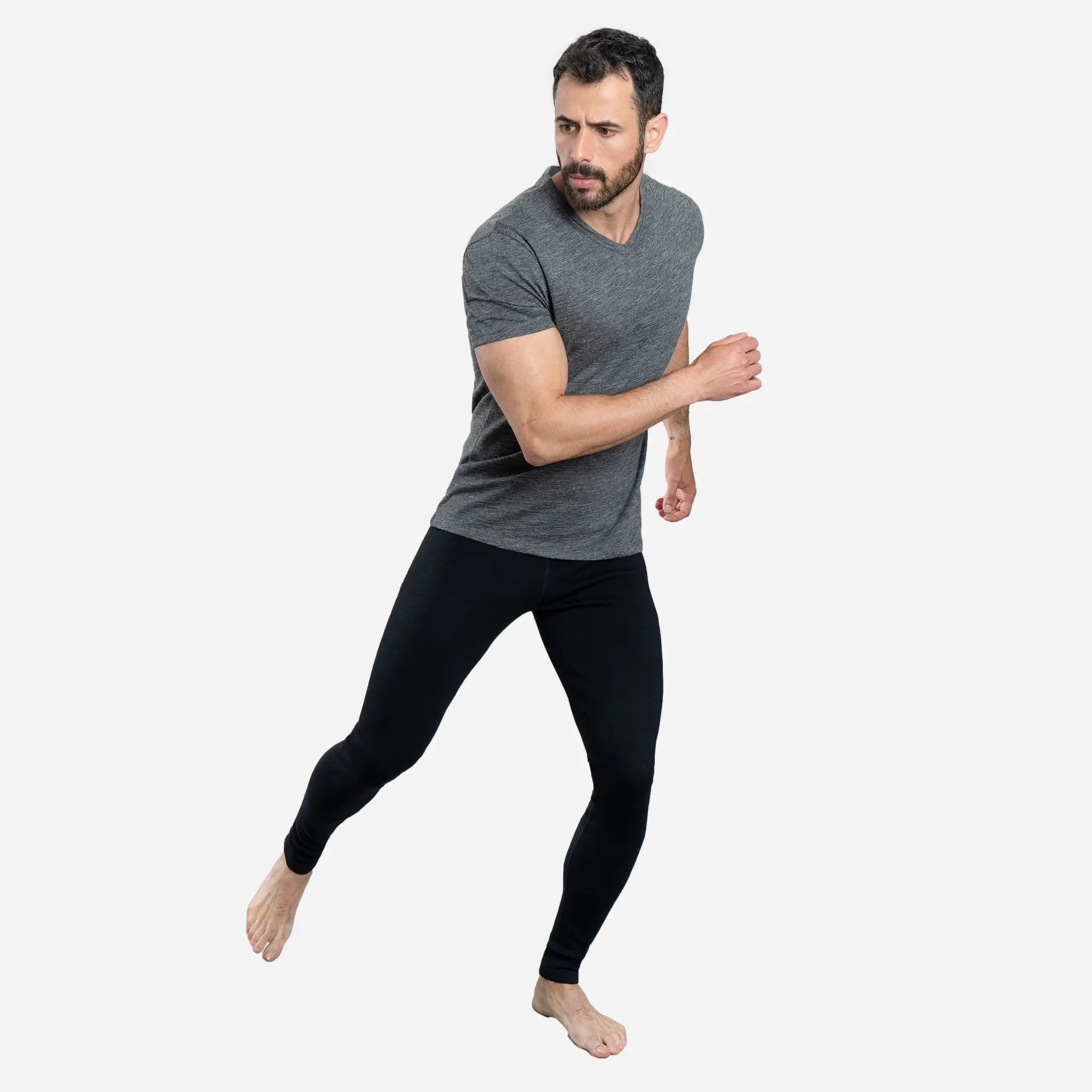 Premium Men's Alpaca Wool Leggings - 300 Lightweight Thermal Base Layer for Hiking, Skiing & Winter Sports - Soft & Breathable Cold Weather Underwear