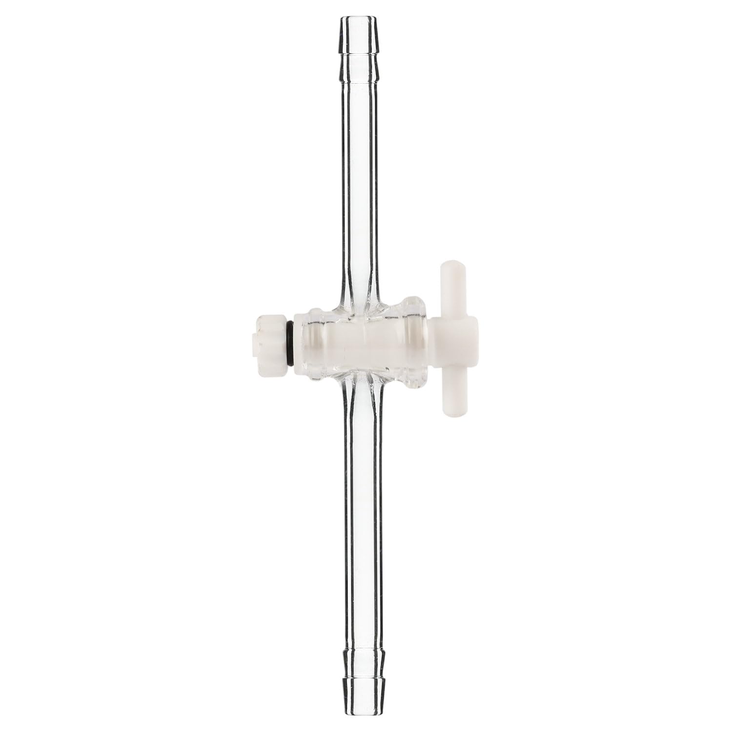 Stonylab Borosilicate Glass Vacuum Flow Control Adapter with PTFE Stopcock - High-Quality Lab Distillation Equipment for Chemistry Experiments & Essential Laboratory Supplies (Ideal for Vacuum Distillation, Fractional Distillation & Chemical Research)