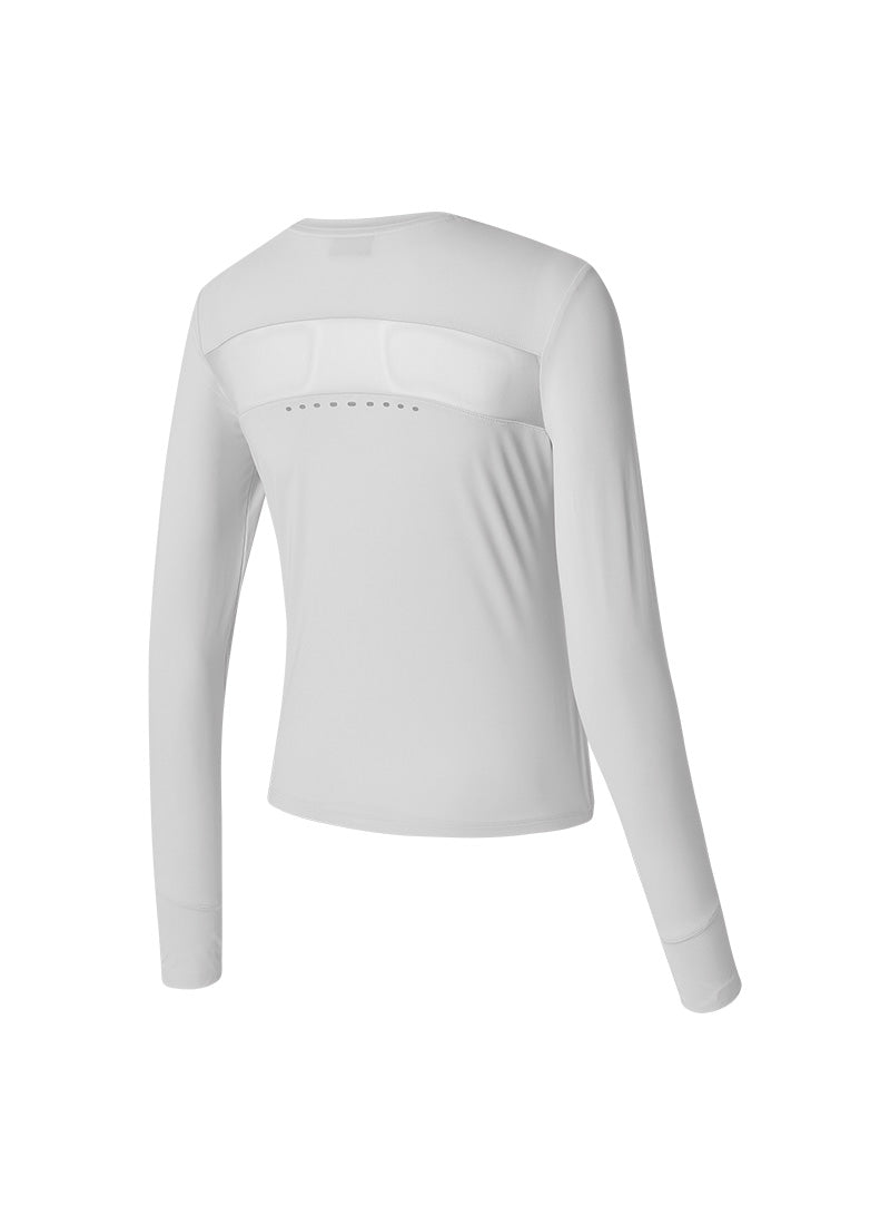 RX Mesh Mix Finger Hole Long Sleeve Top - Breathable Workout Shirt for Yoga, Running & Gym Training