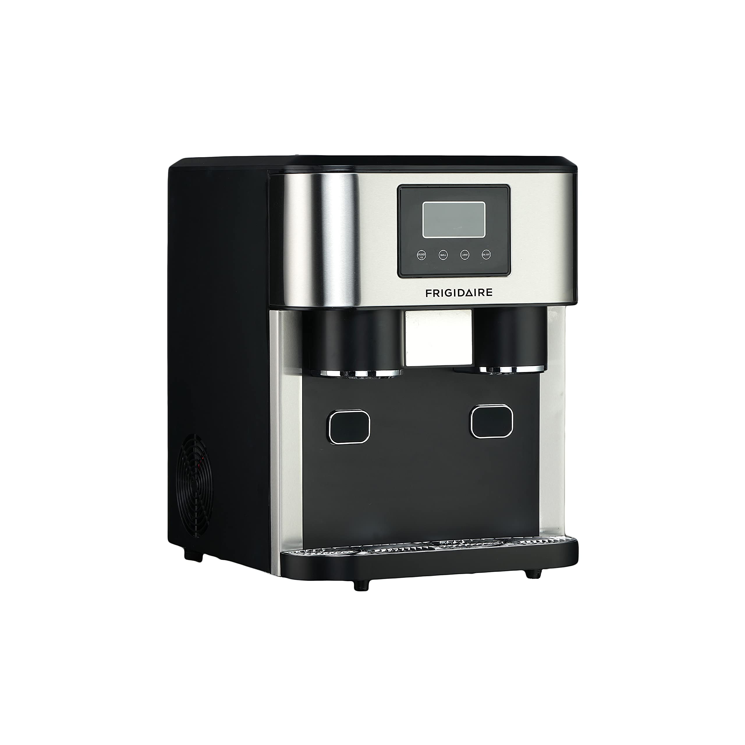 Frigidaire EFIC245-SS 3-in-1 Countertop Ice Maker & Crusher - 33 lbs/24H, Dual Function (Crunchy Nugget & Cube Ice), Built-in Water Dispenser - Perfect for Home Bars, Parties, and Office Use