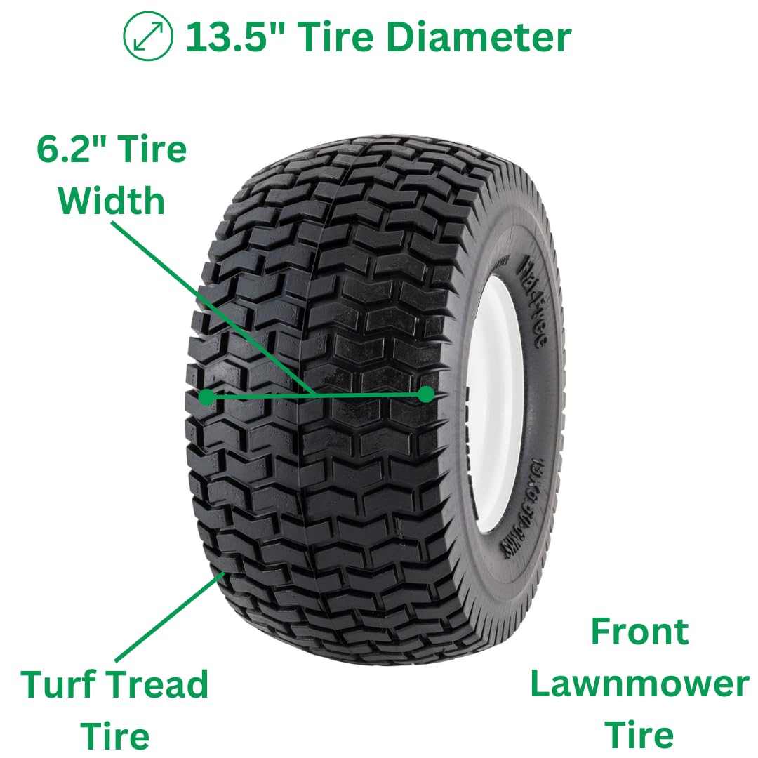 Marathon 13x6.50-6 Flat Free Tire with Wheel - 3