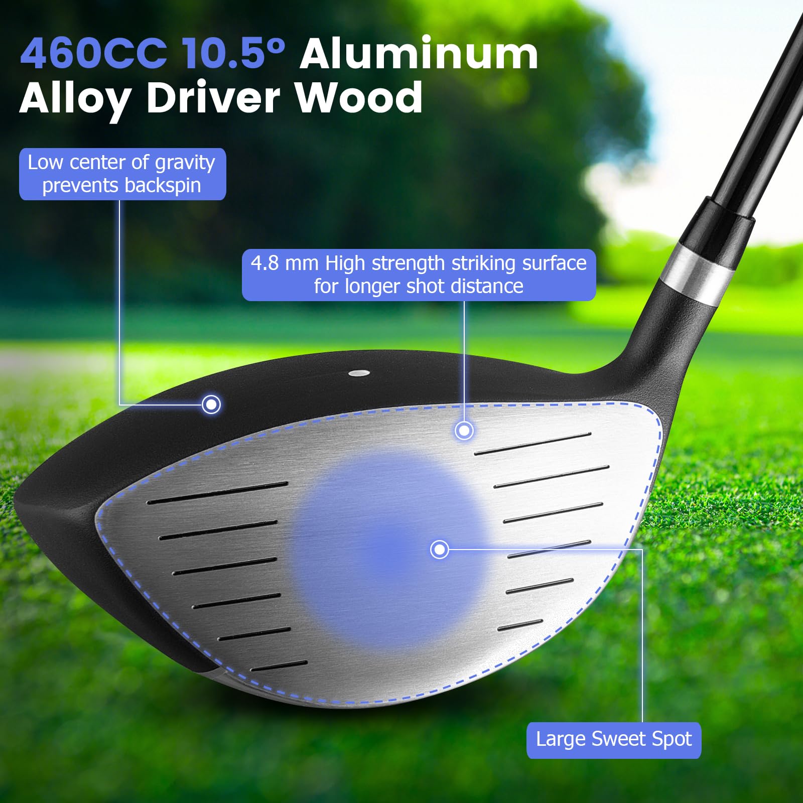 GYMAX Complete 12/14-Piece Right-Handed Golf Club Set for Men - Includes #1 Driver, #3 Fairway, #4 Hybrid, 6-9 Irons, Putter & Head Covers - Perfect for Beginners & Intermediate Golfers - Ideal for Driving Range, Course Play & Practice Sessions
