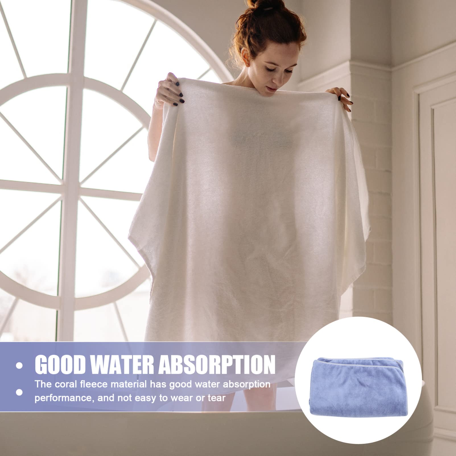Premium Cabilock Bath Towel Set - Soft Coral Fleece Spa & Beauty Towels for Adults & Kids | Head Wrap, Body Washcloth, Beach & Pool Towel | Perfect for Travel, Gym, Salon & Home Bathroom Use